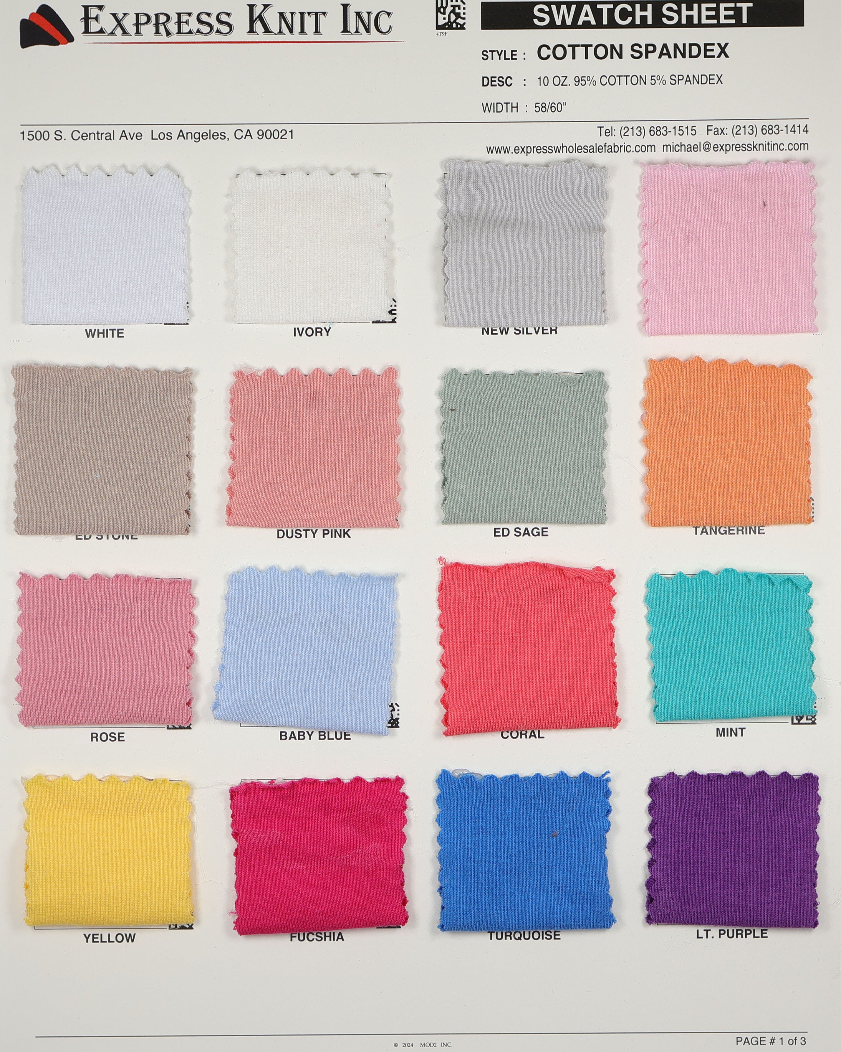Cotton Spandex 10 Ounce - Express Wholesale Fabric