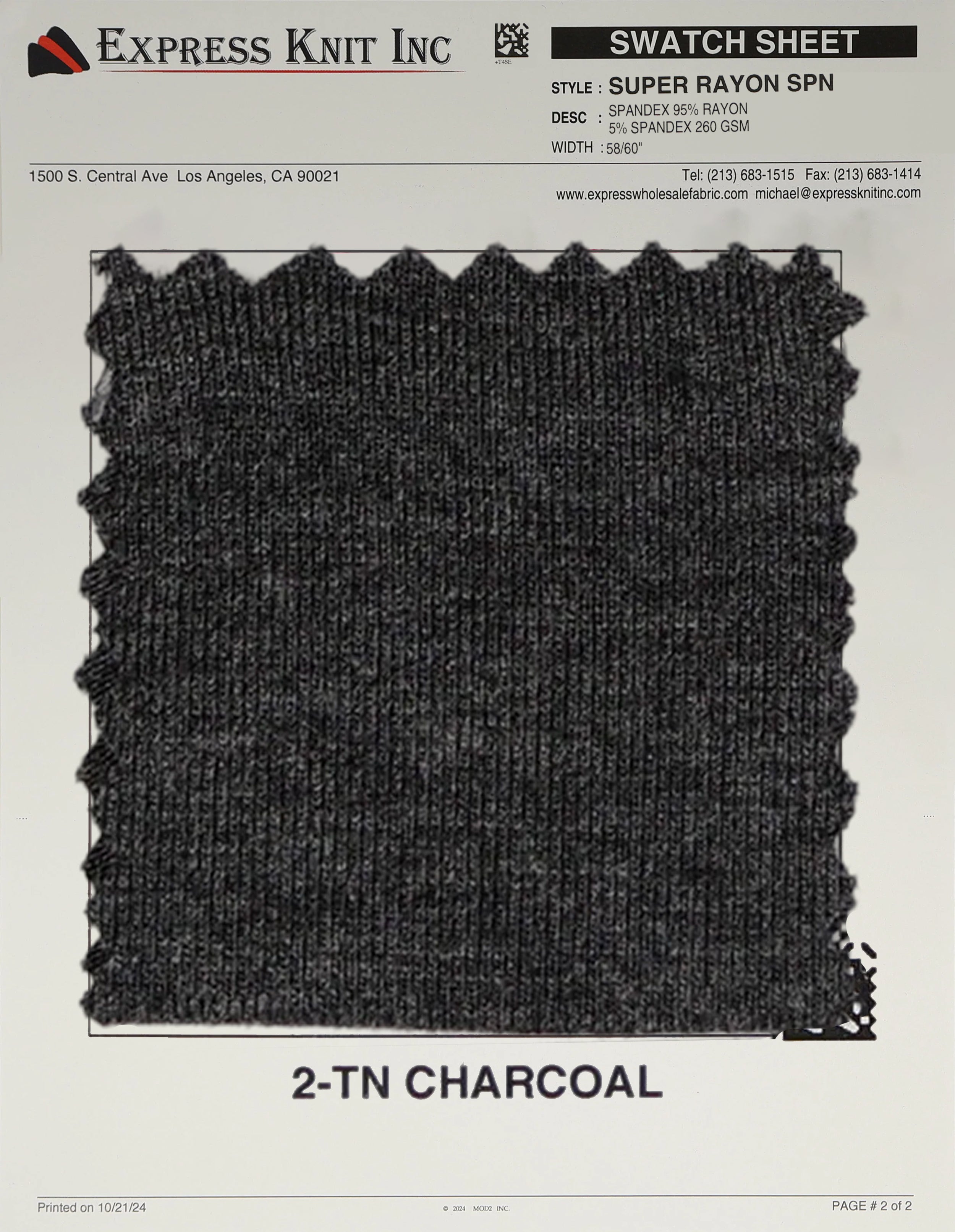 Super Rayon Spandex - Express Wholesale Fabric