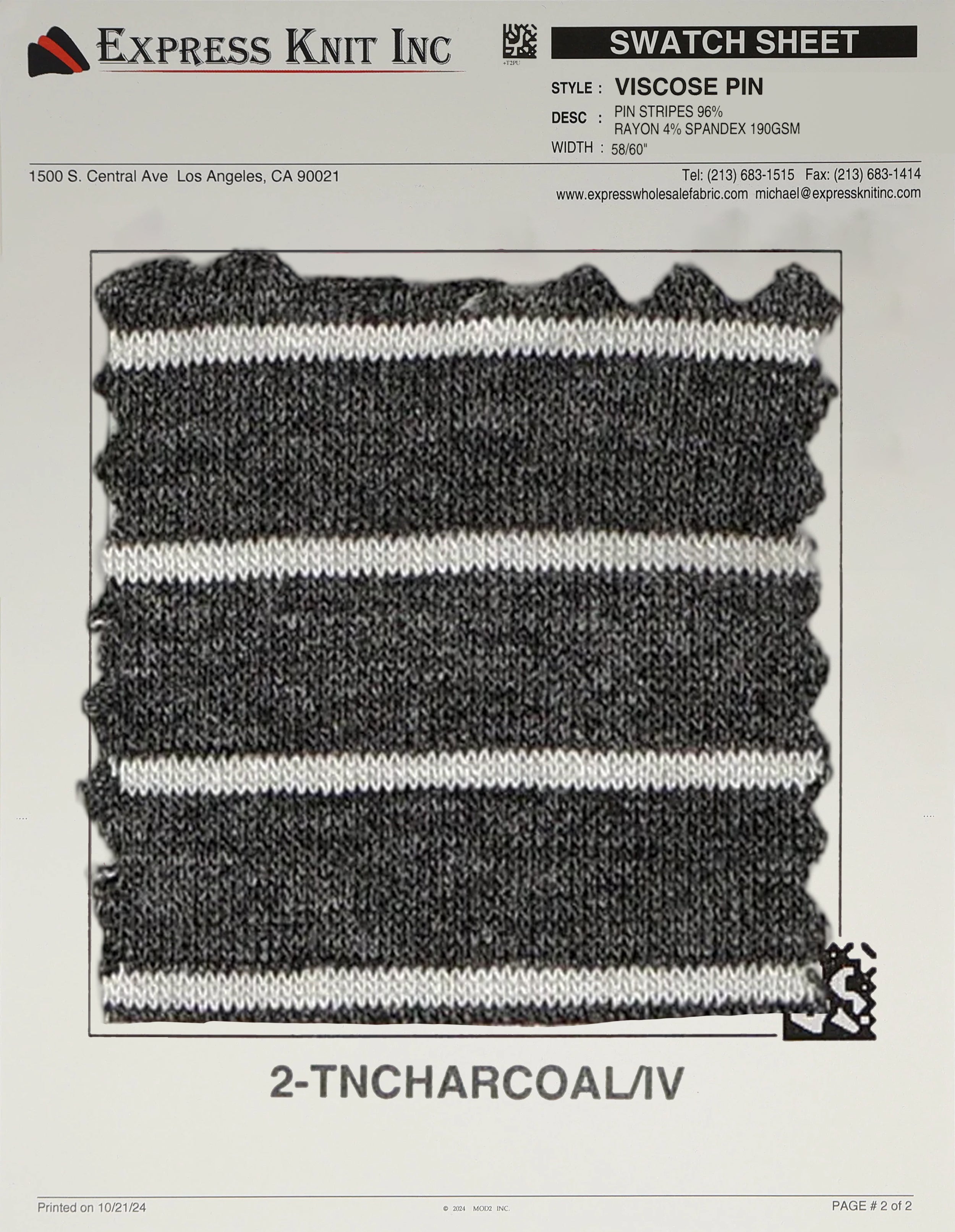 Viscose Pin Stripes - Express Wholesale Fabric