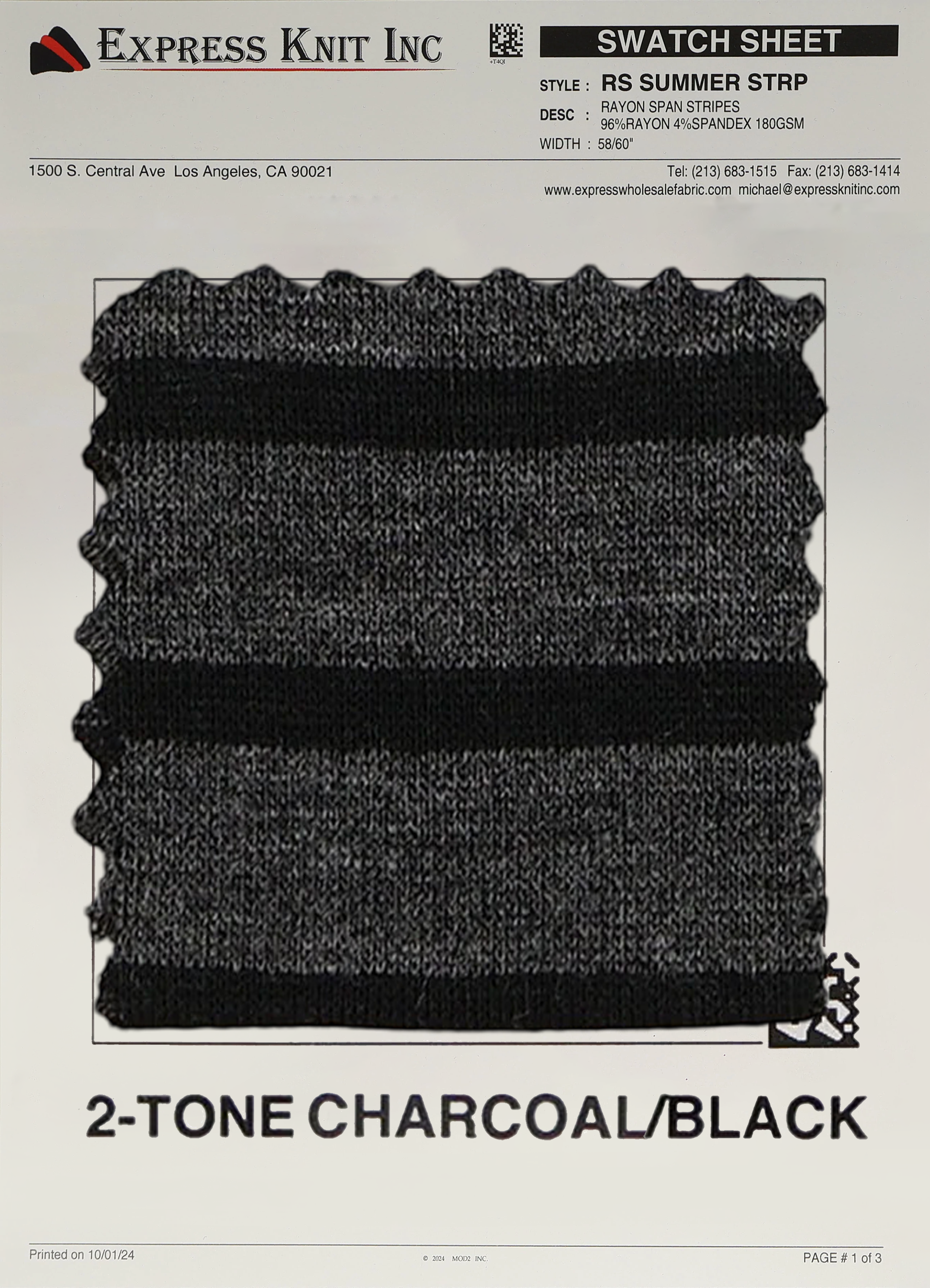 Rayon Spandex Summer Stripes - Express Wholesale Fabric