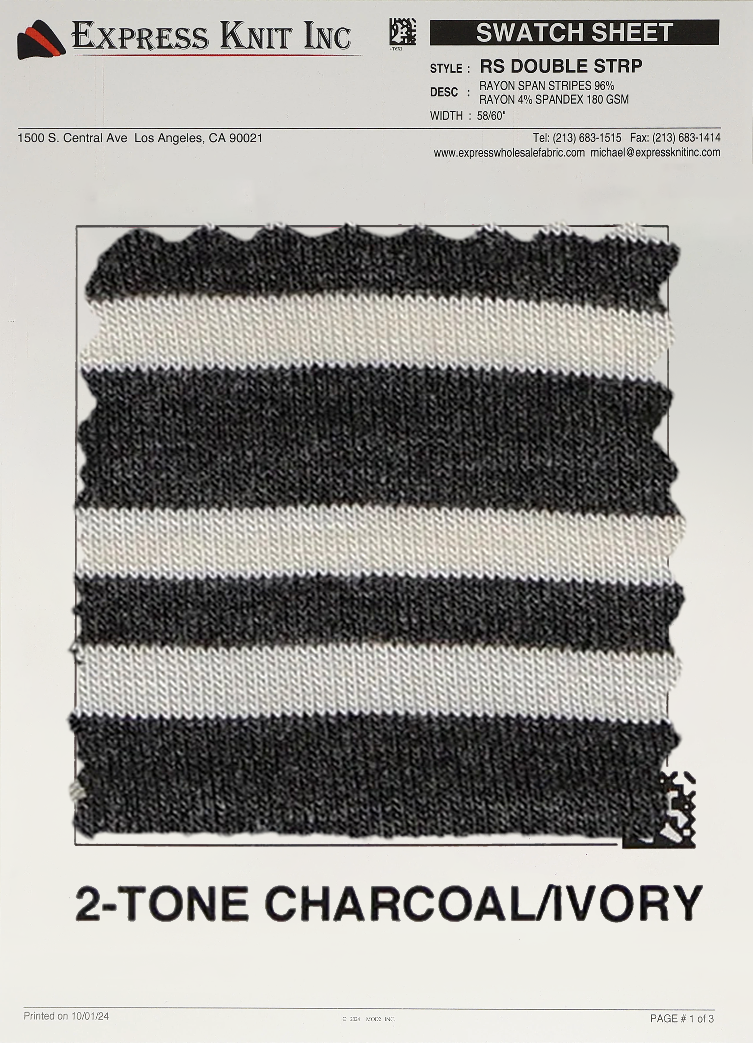 Rayon Span Double Stripe - Express Wholesale Fabric