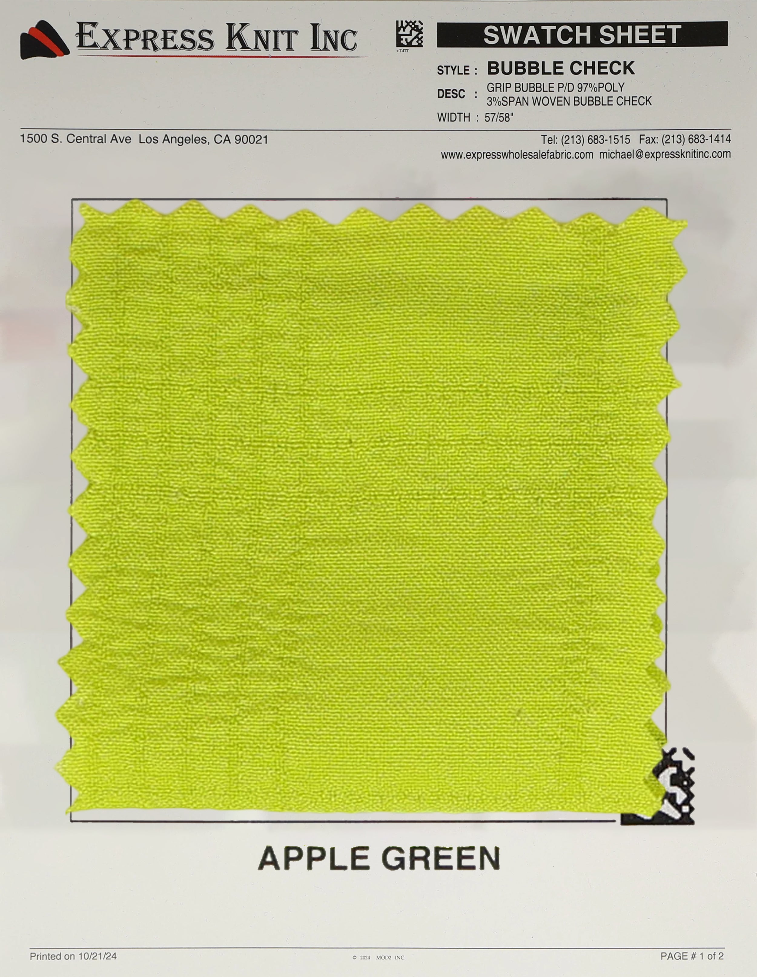 Bubble Check (need gsm) - Express Wholesale Fabric