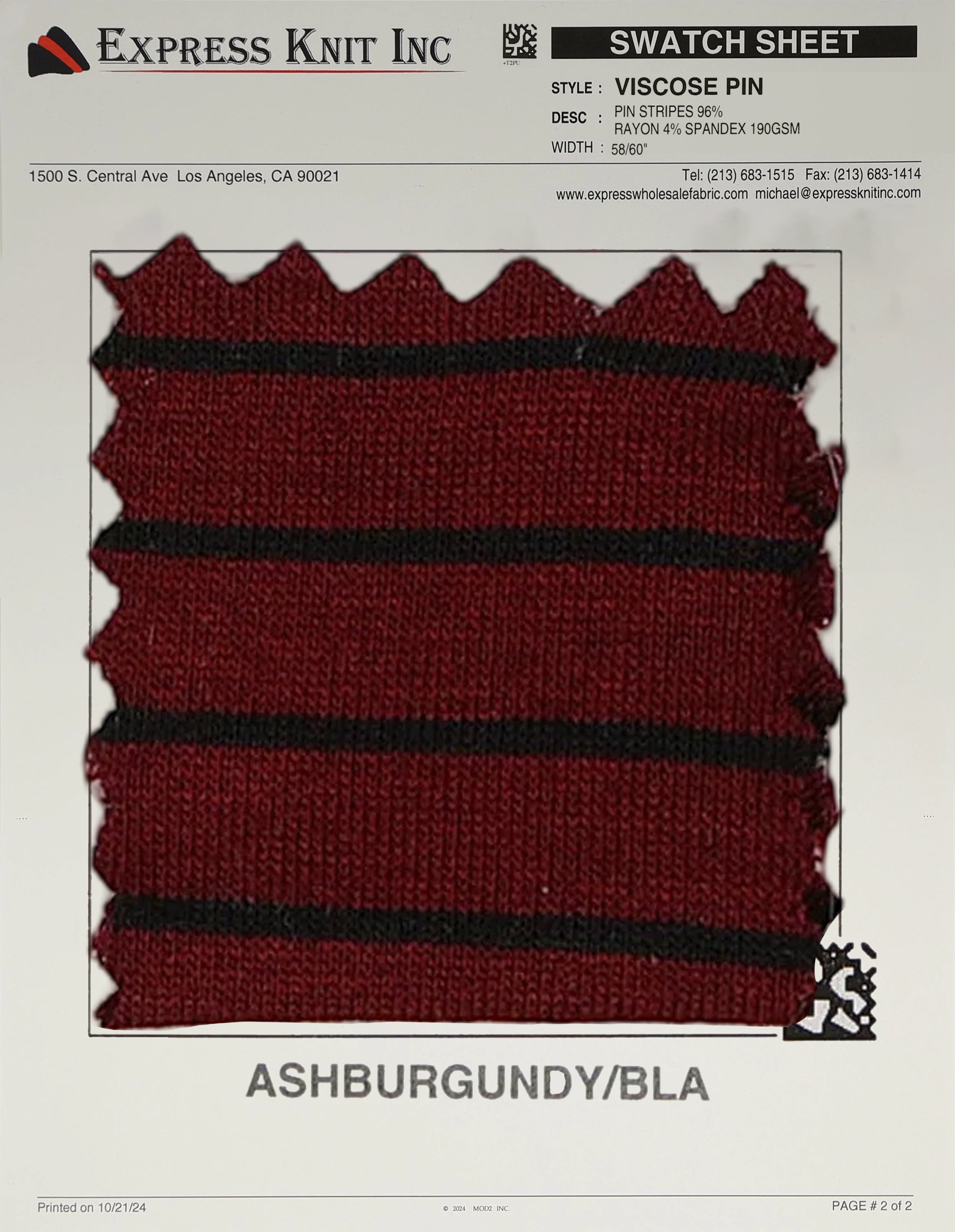 Viscose Pin Stripes - Express Wholesale Fabric
