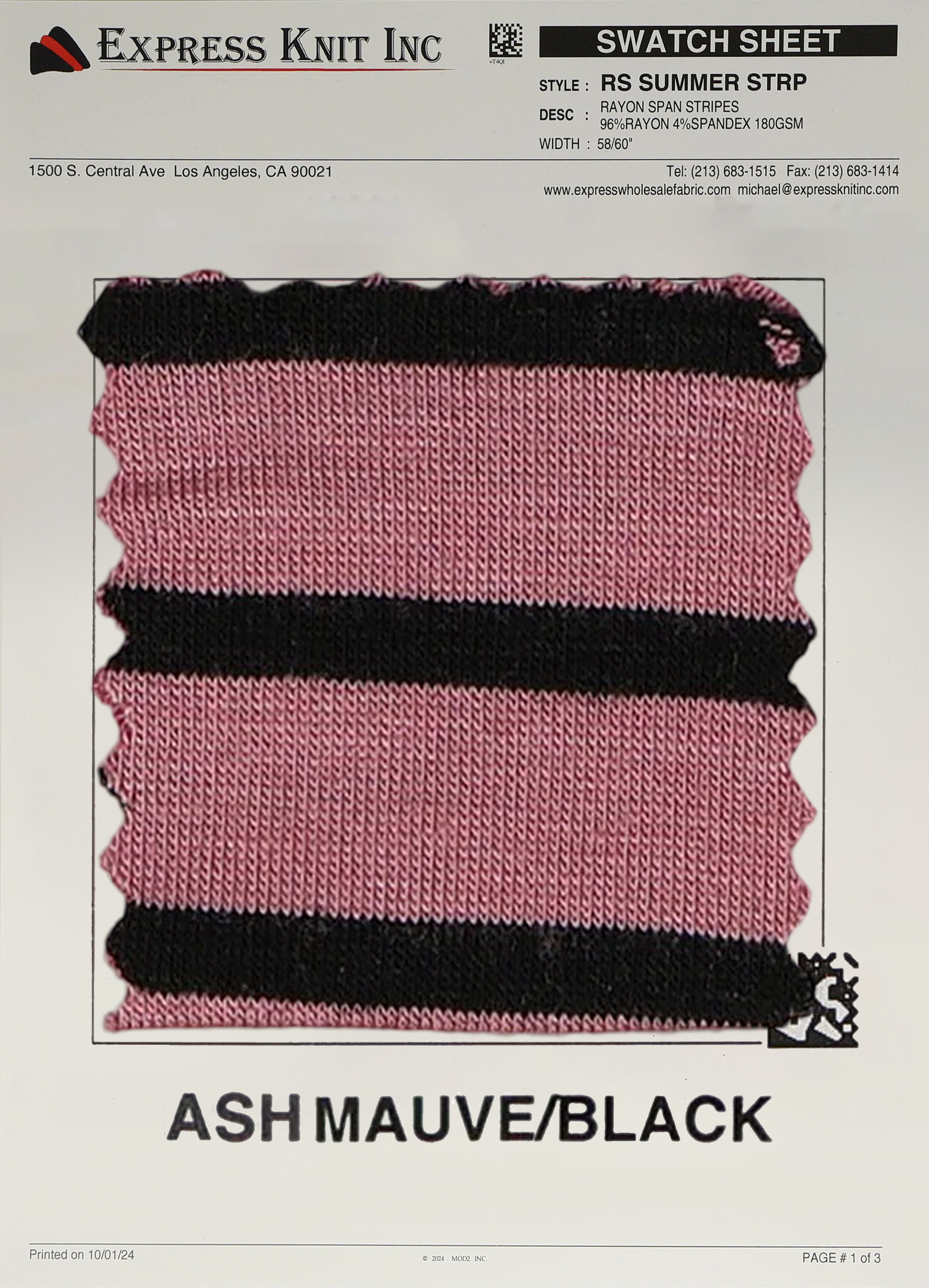 Rayon Spandex Summer Stripes - Express Wholesale Fabric