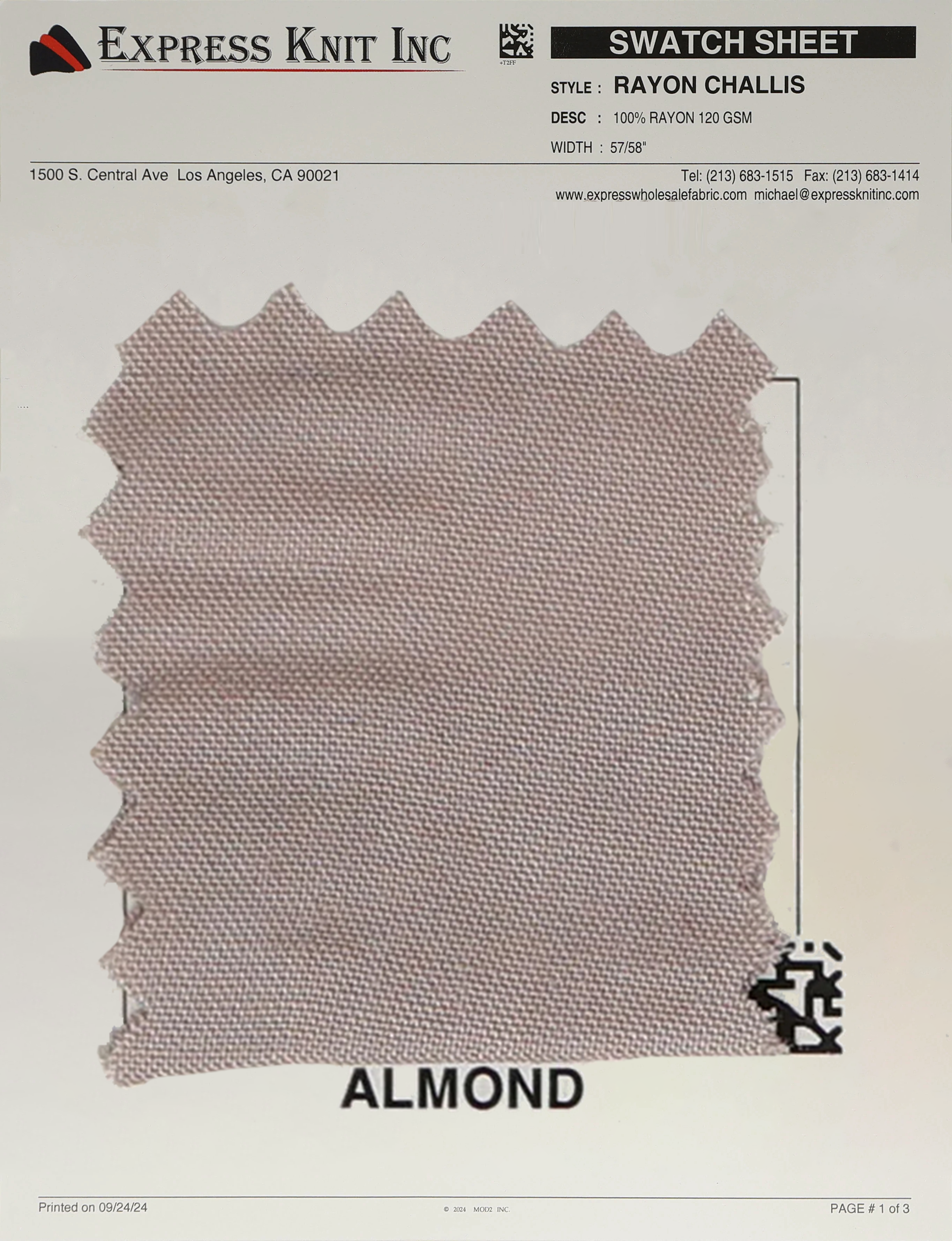 Rayon Challis Fabric - Express Wholesale Fabric
