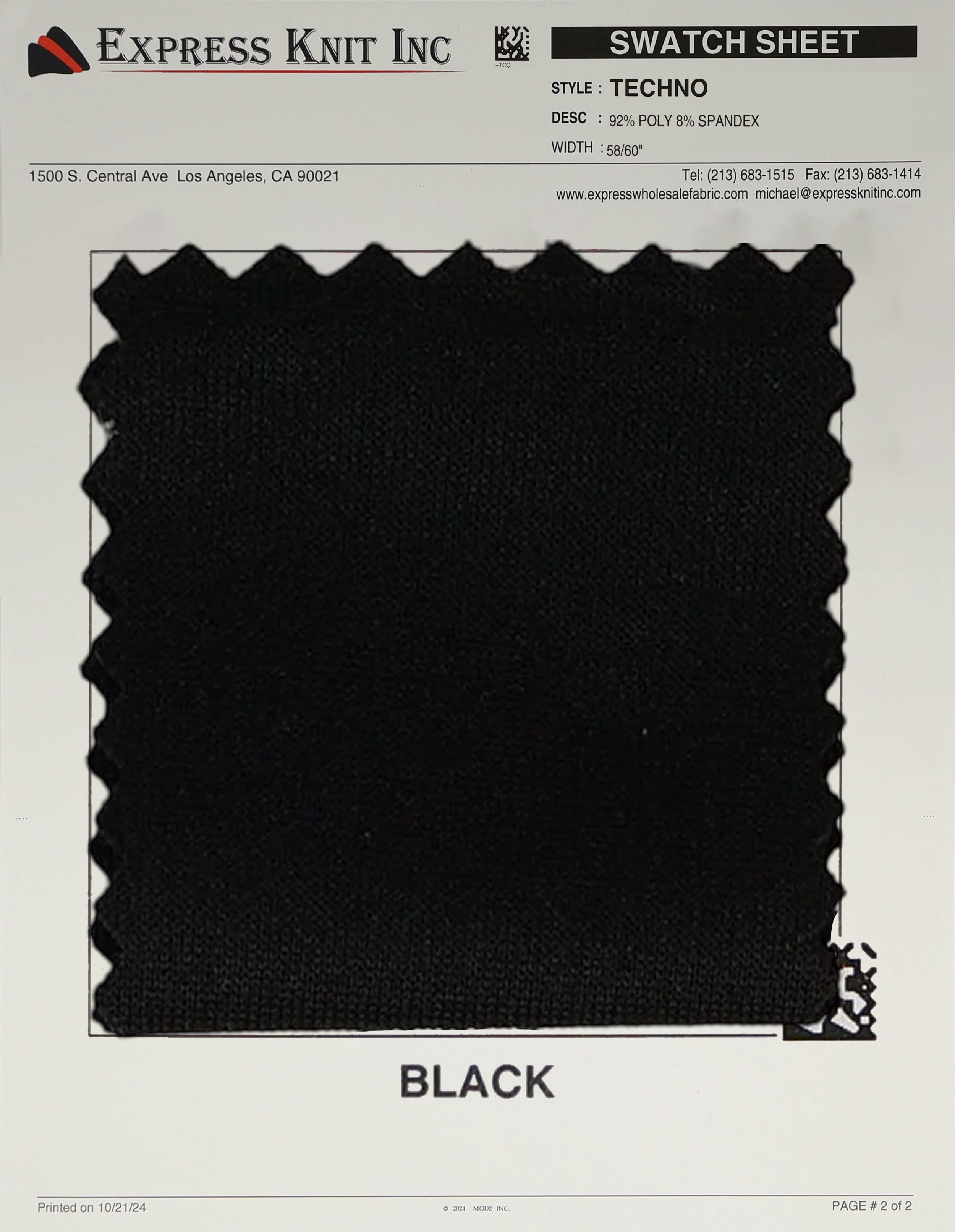 Techno Solid Knit Fabric - Express Wholesale Fabric