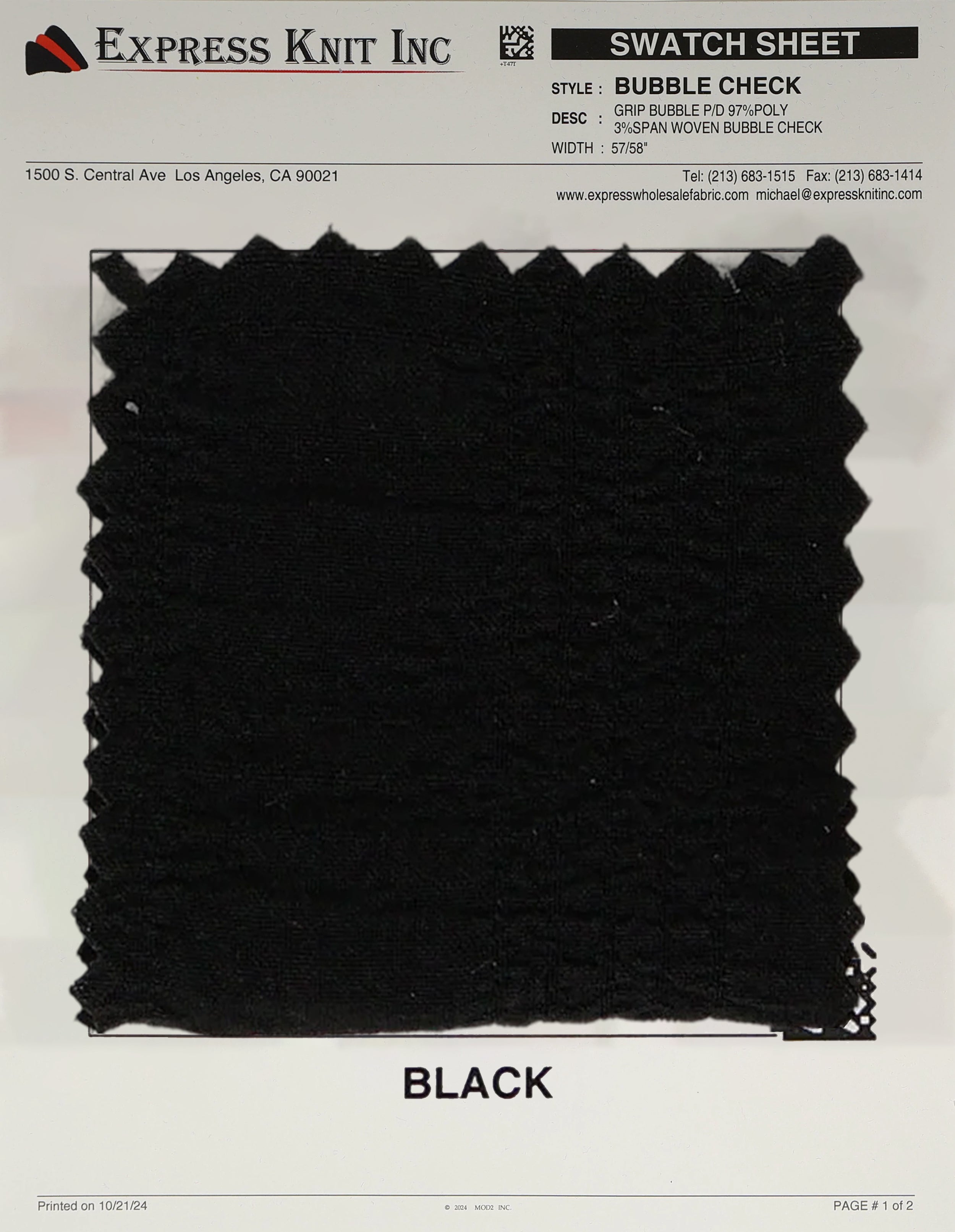 Bubble Check (need gsm) - Express Wholesale Fabric