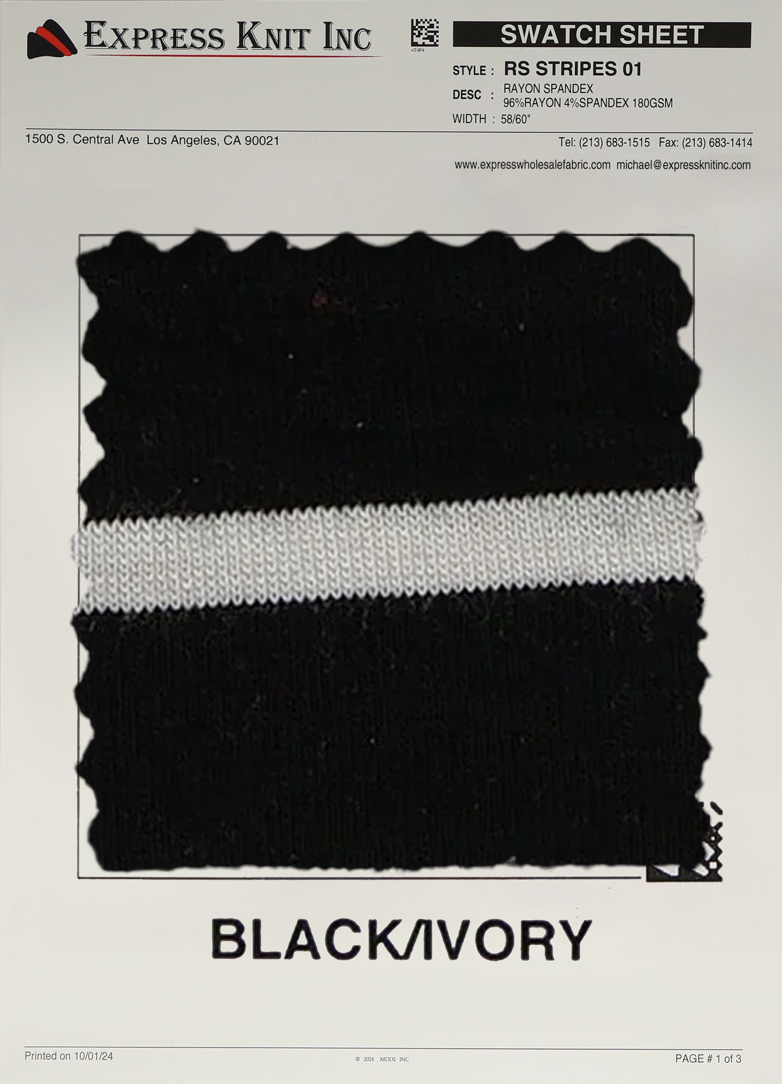 Rayon Spandex Stripes - Express Wholesale Fabric