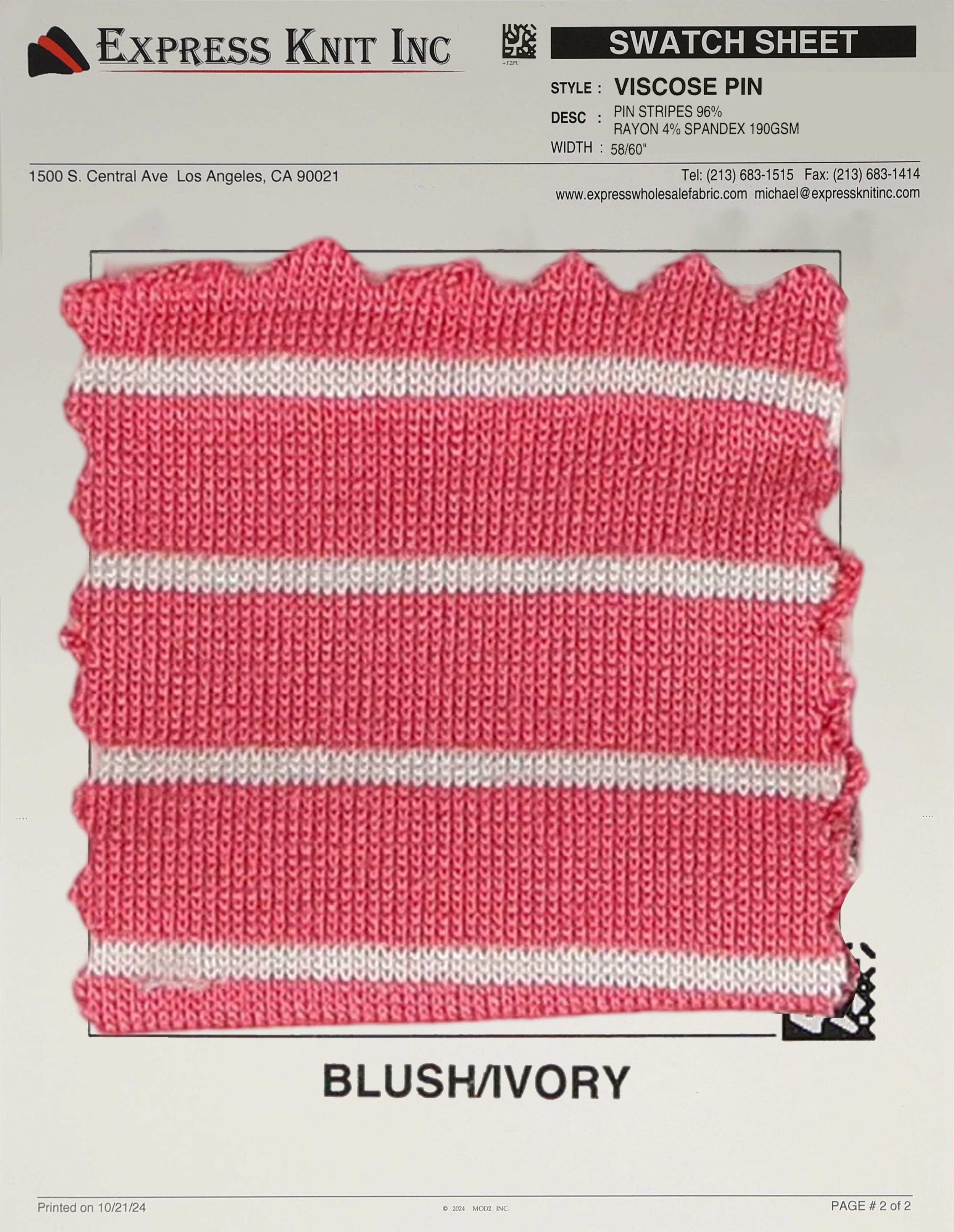 Viscose Pin Stripes - Express Wholesale Fabric