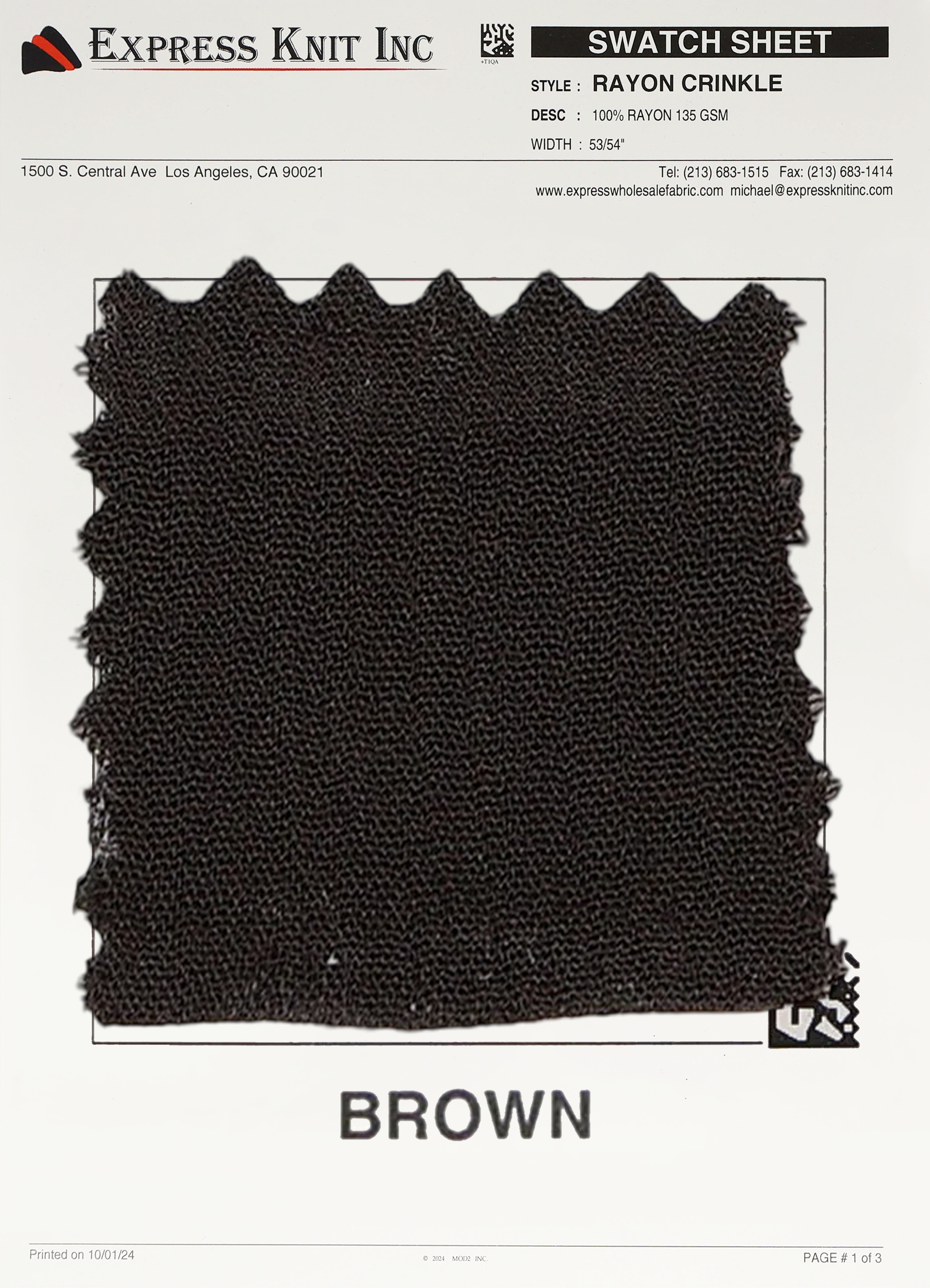 Rayon Crinkle Fabric - Express Wholesale Fabric