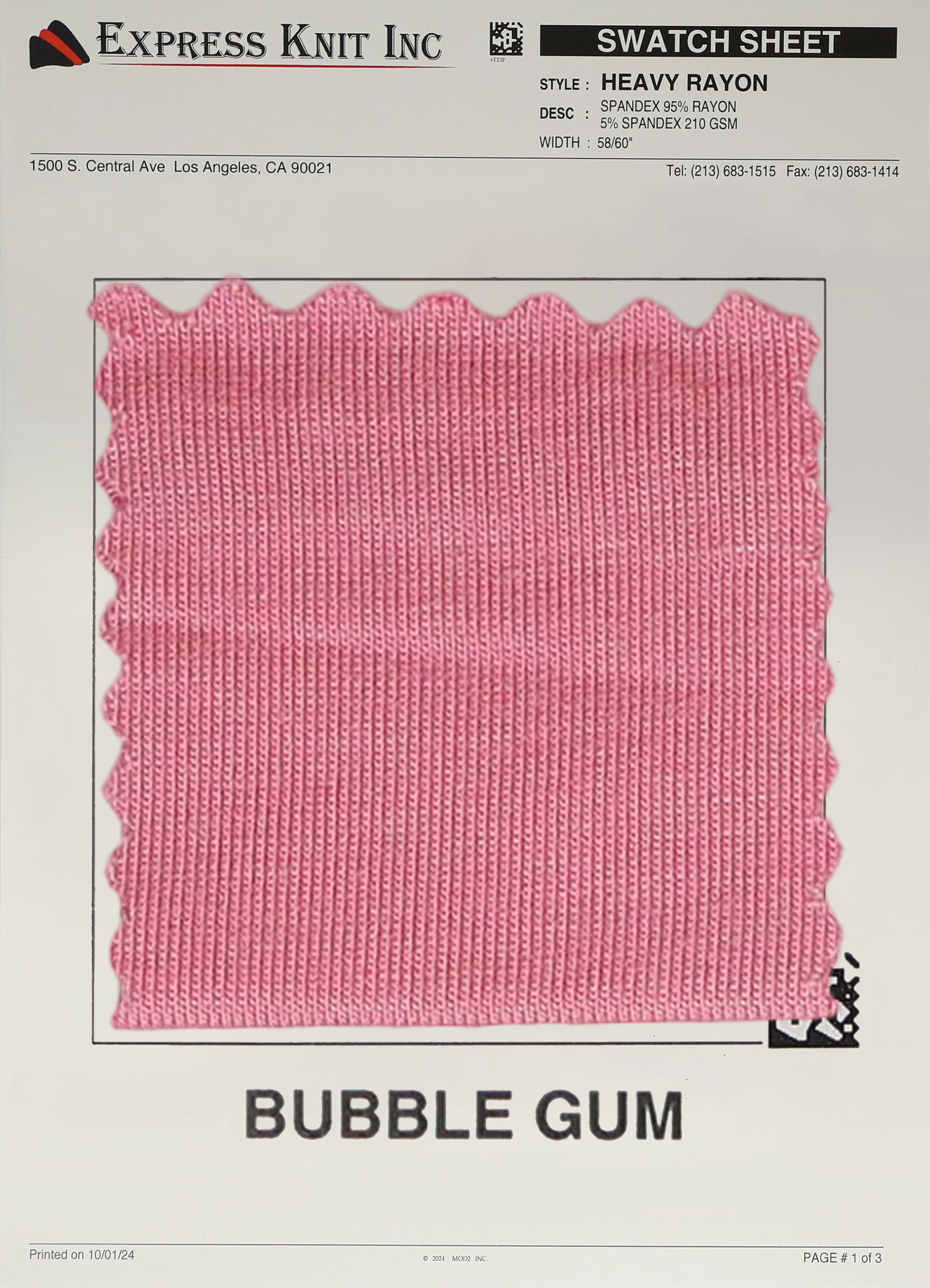 Heavy Rayon Spandex Fabric - Express Wholesale Fabric