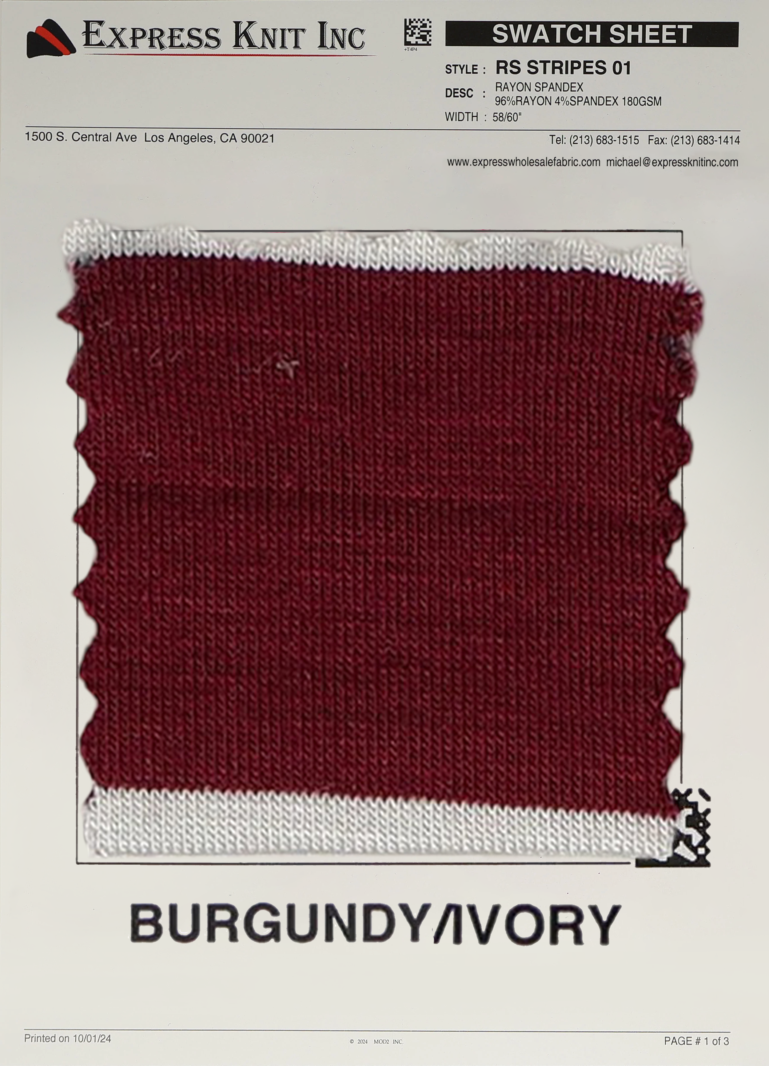 Rayon Spandex Stripes - Express Wholesale Fabric