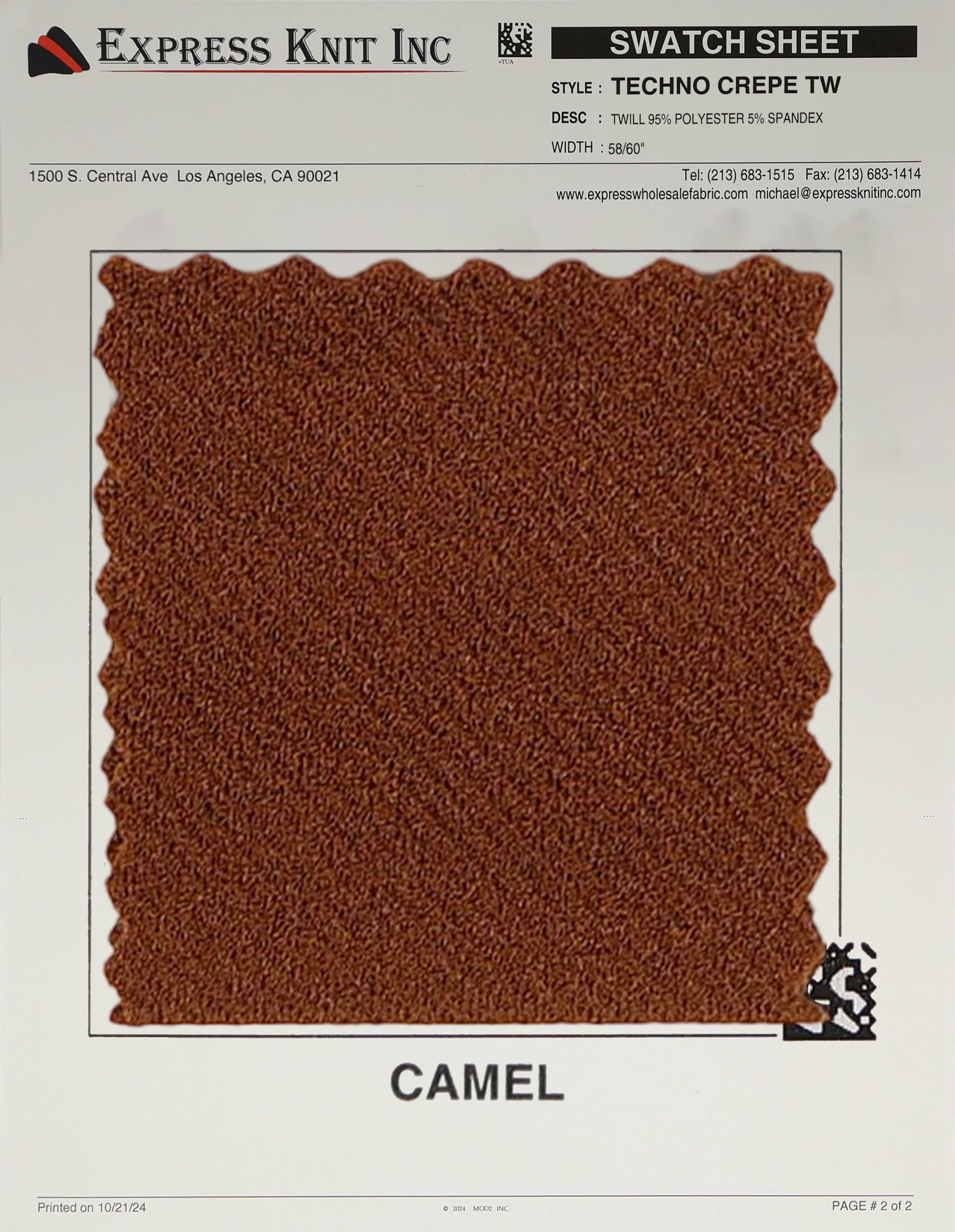 Techno Crepe Twill - Express Wholesale Fabric