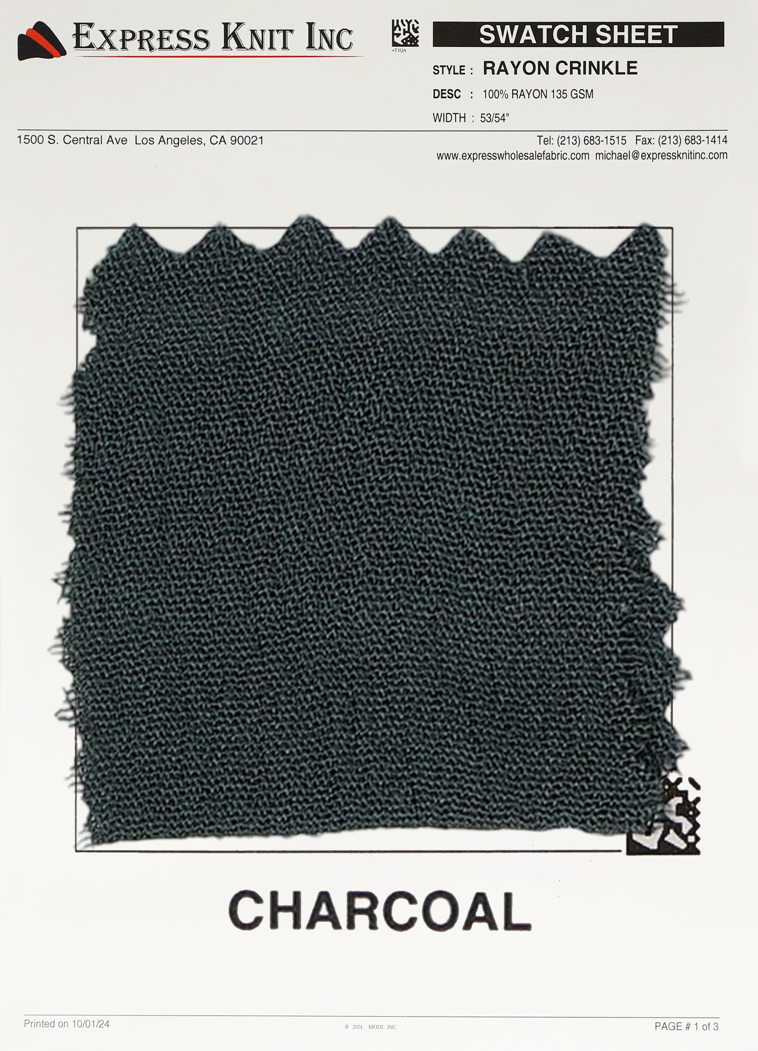 Rayon Crinkle Fabric - Express Wholesale Fabric