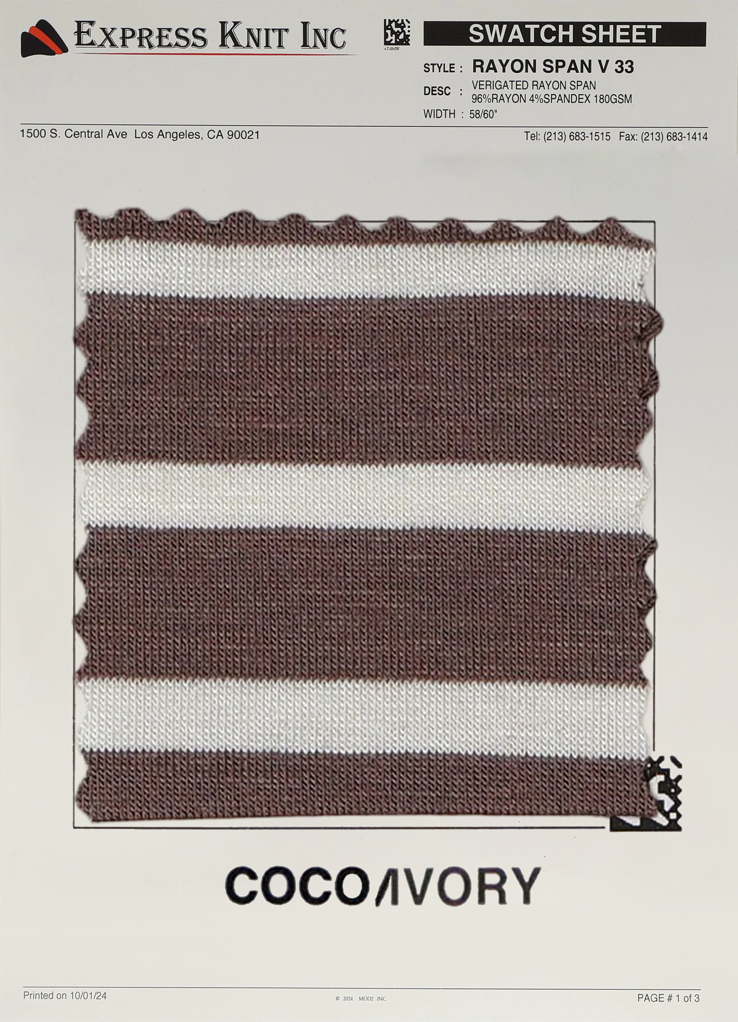 Rayon Spandex Variegated Stripe - Express Wholesale Fabric