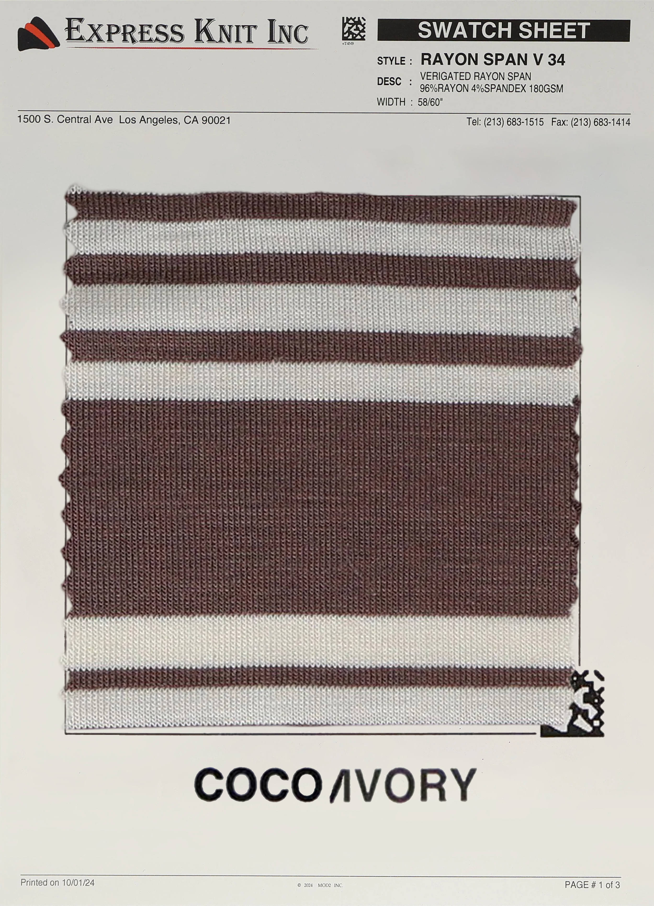 Rayon Spandex Variegated Stripes - Express Wholesale Fabric