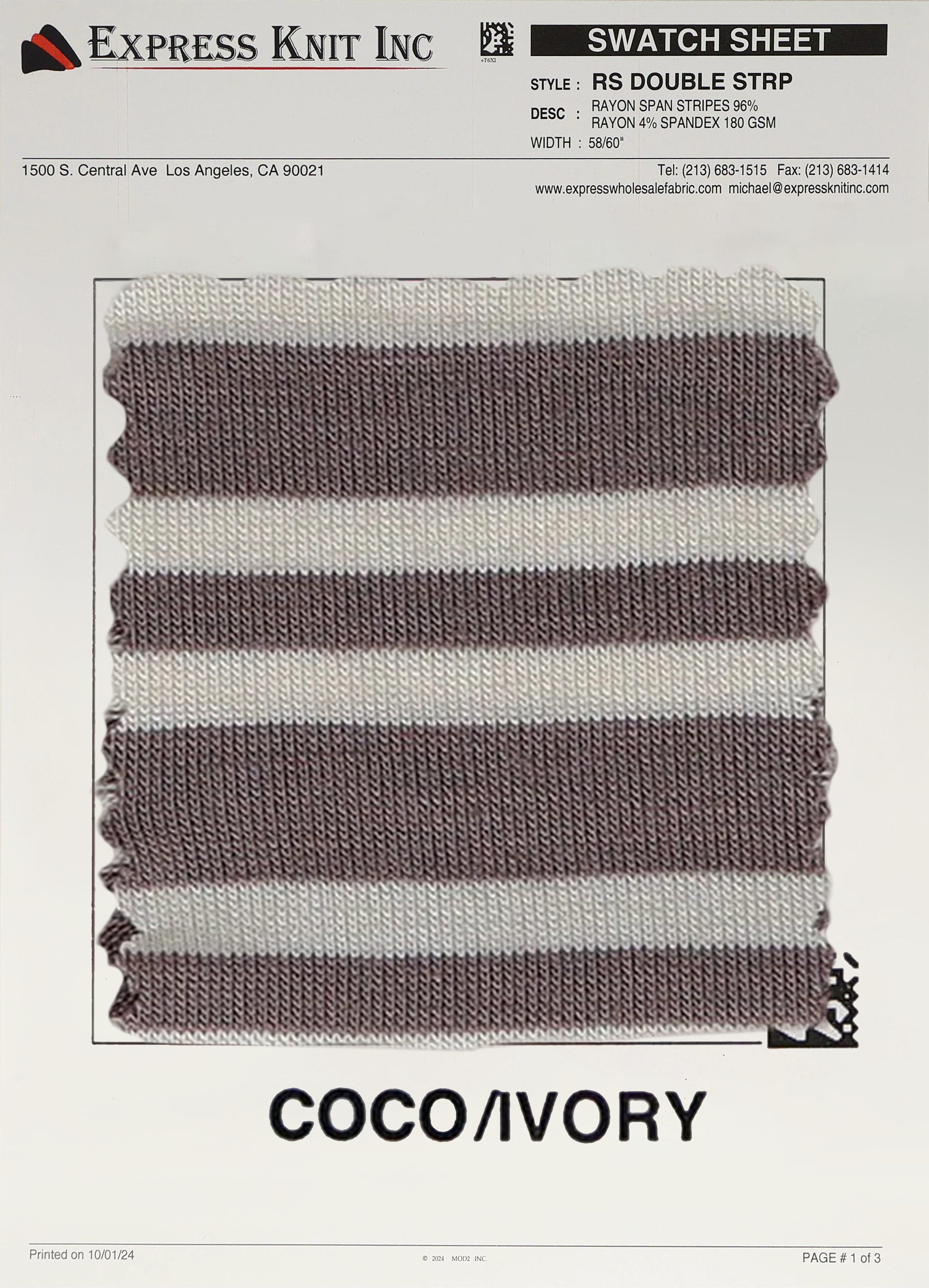 Rayon Span Double Stripe - Express Wholesale Fabric