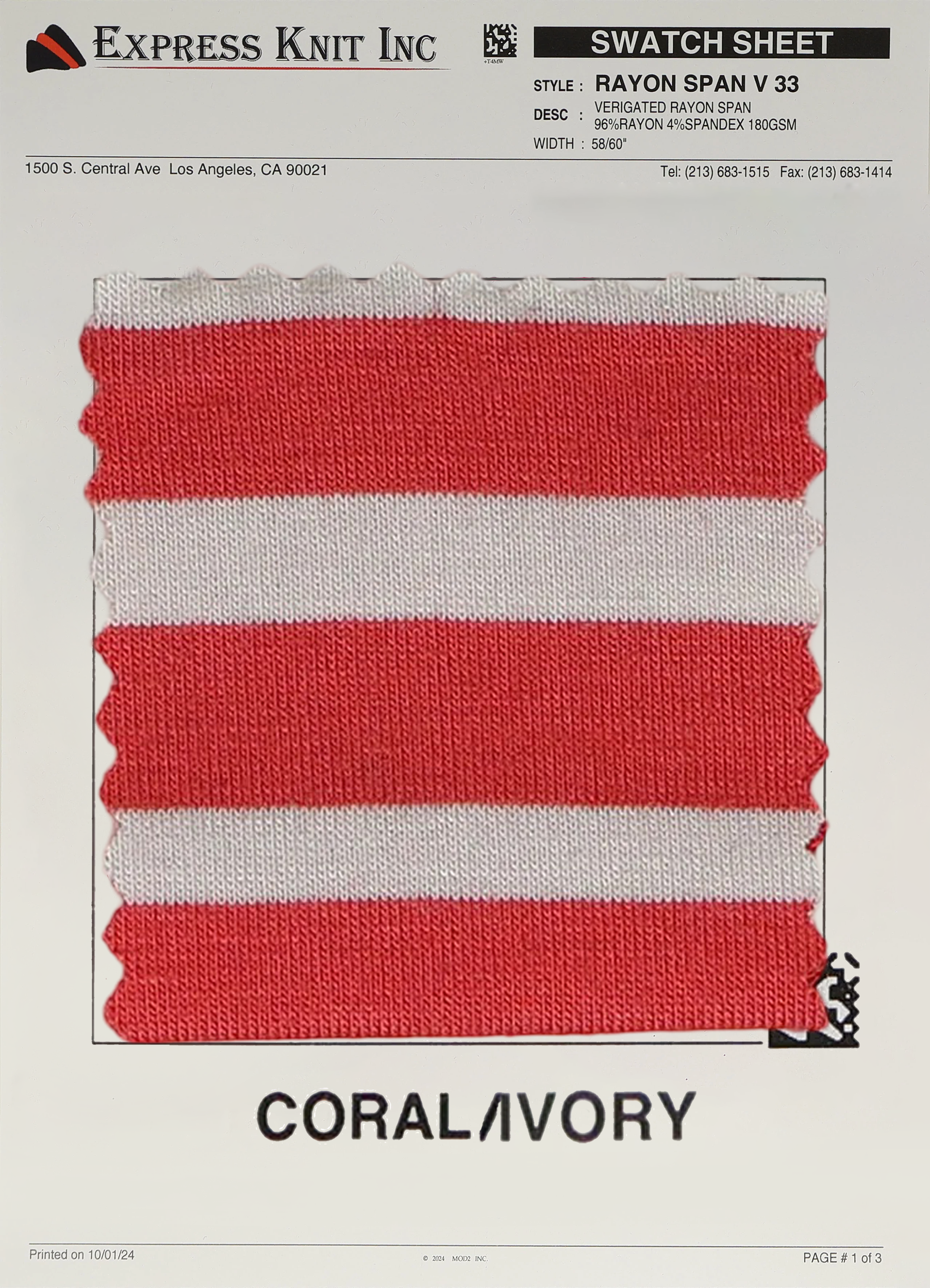 Rayon Spandex Variegated Stripe - Express Wholesale Fabric