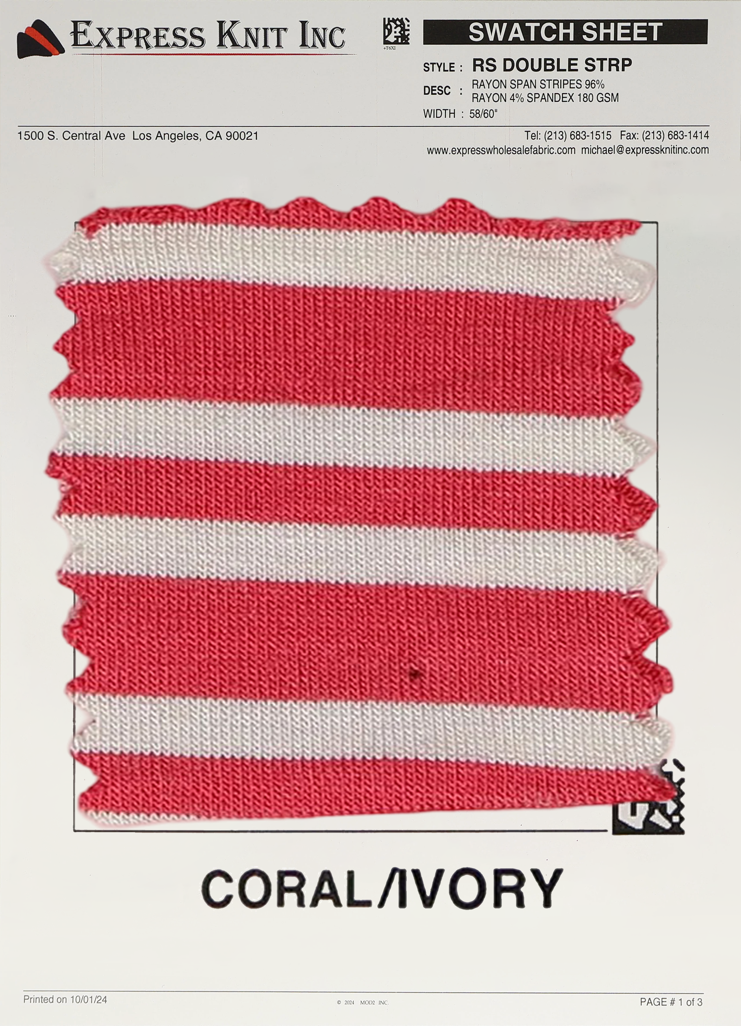 Rayon Span Double Stripe - Express Wholesale Fabric