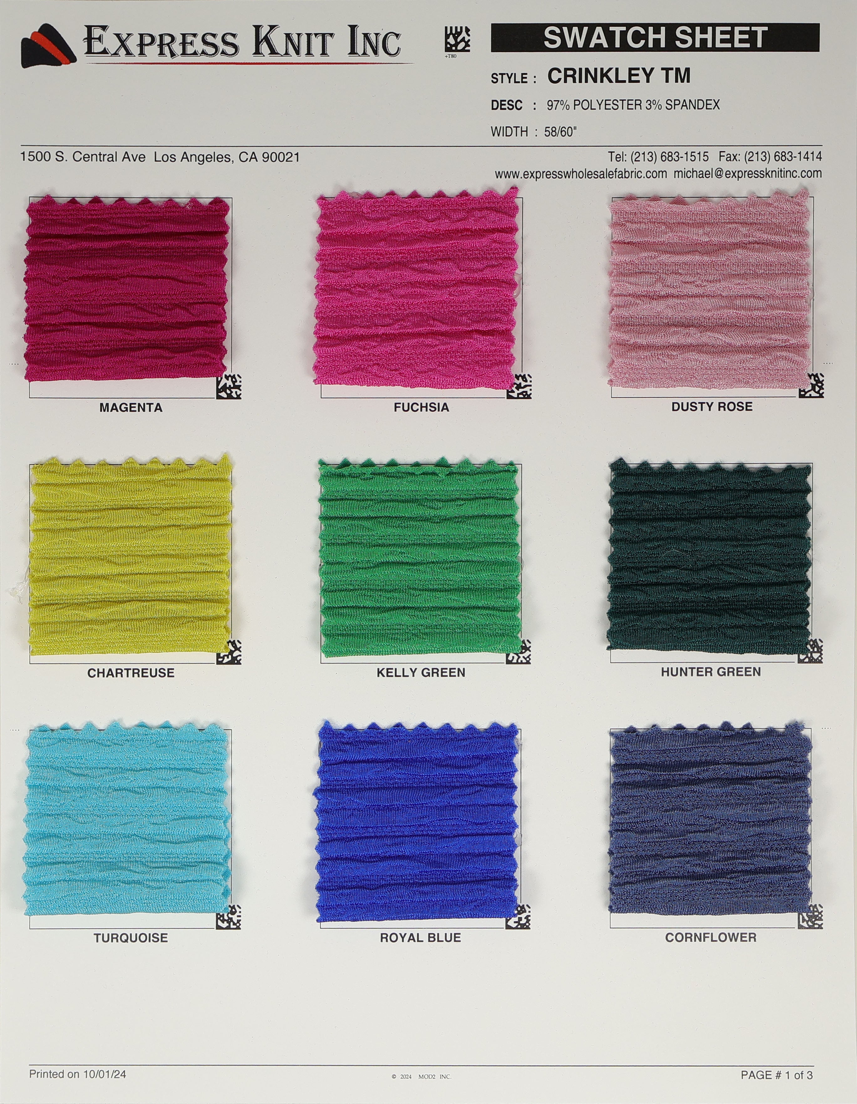 Crinkley Knit Fabric - Express Wholesale Fabric