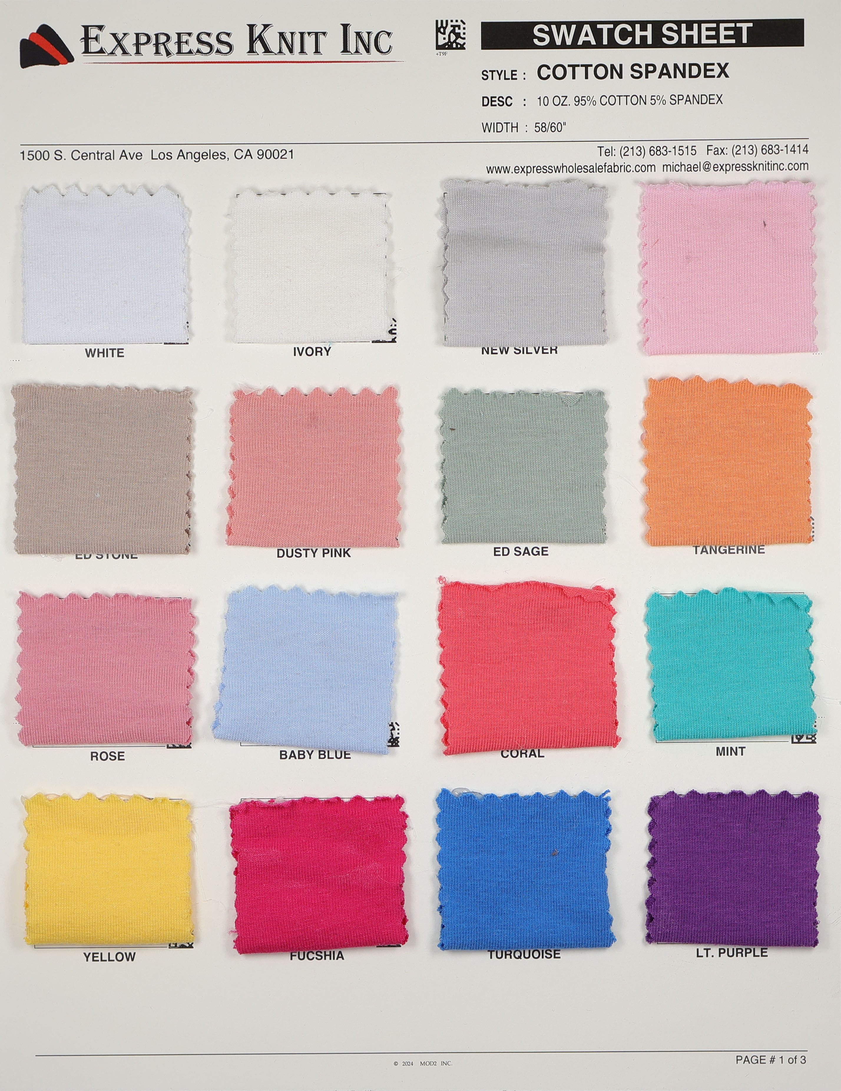 Cotton Spandex 10 Ounce - Express Wholesale Fabric