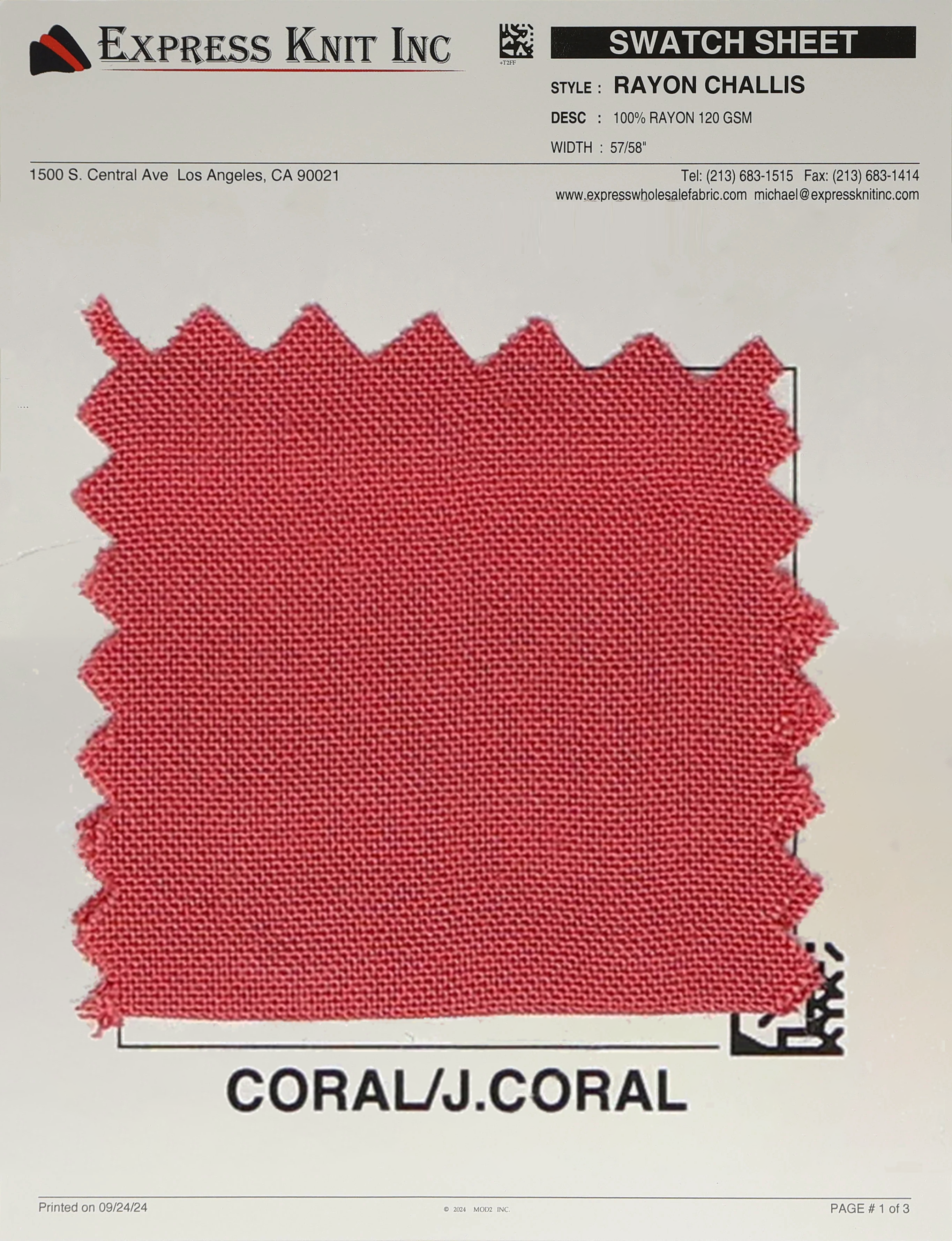 Rayon Challis Fabric - Express Wholesale Fabric