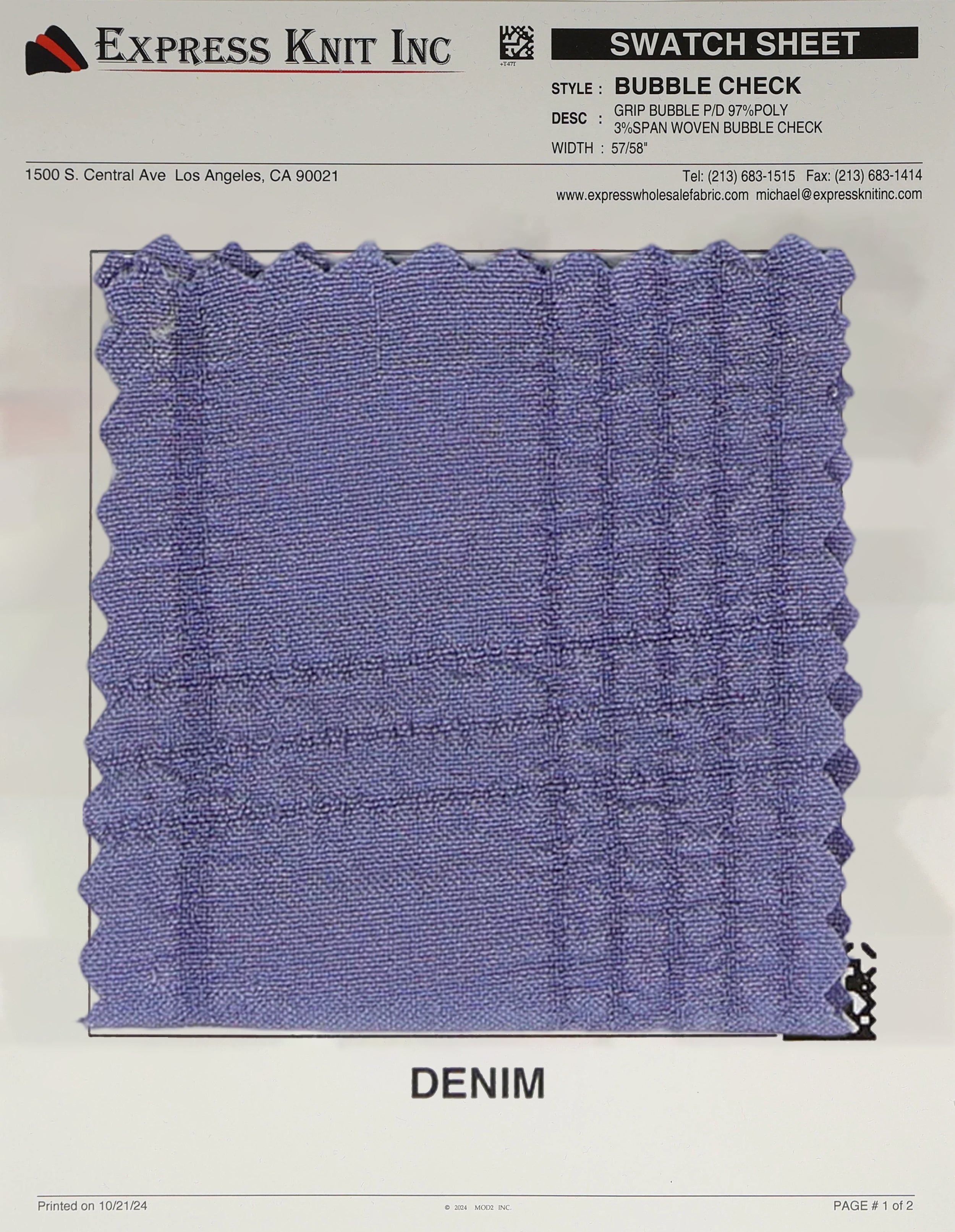 Bubble Check (need gsm) - Express Wholesale Fabric