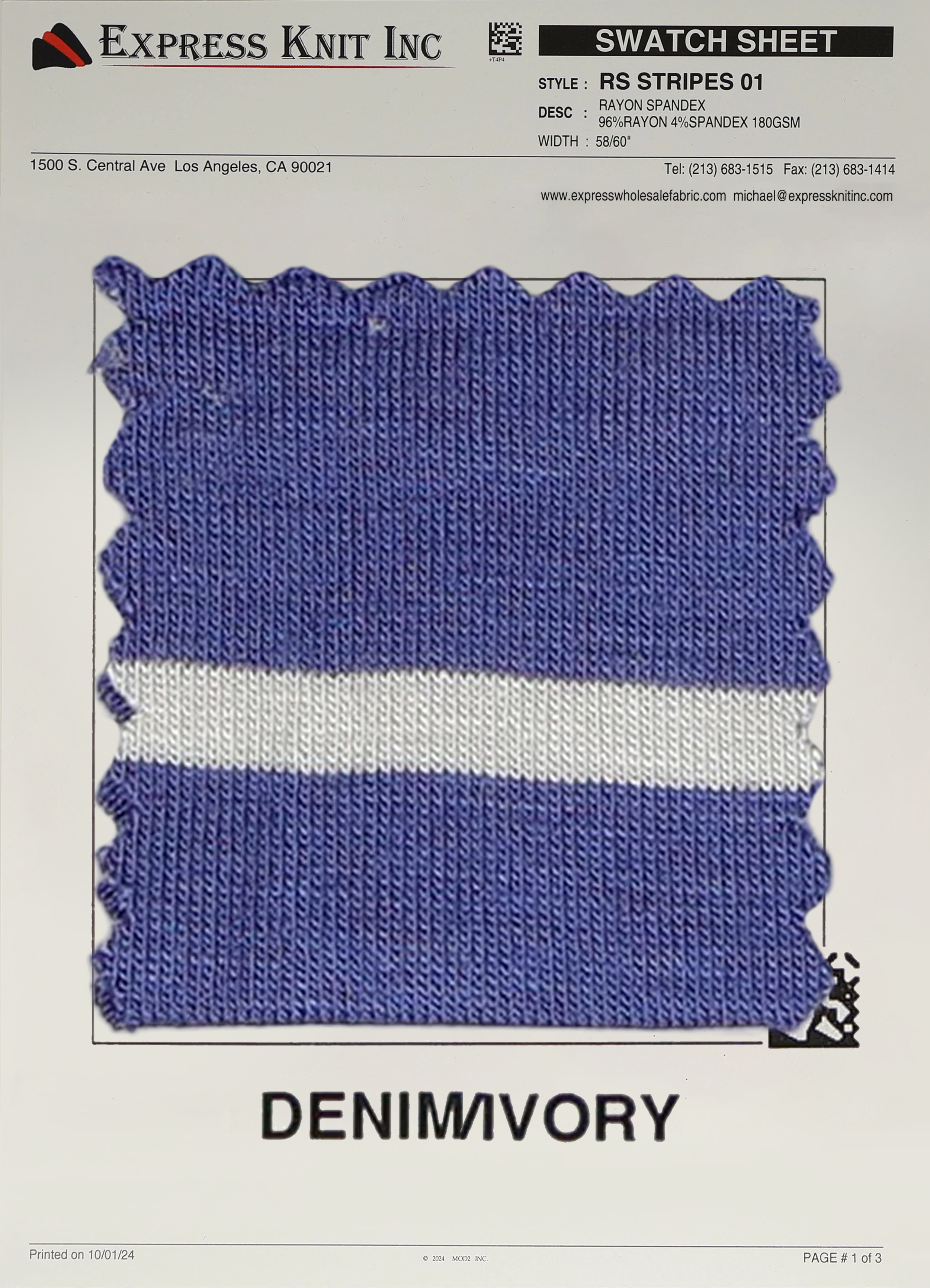 Rayon Spandex Stripes - Express Wholesale Fabric