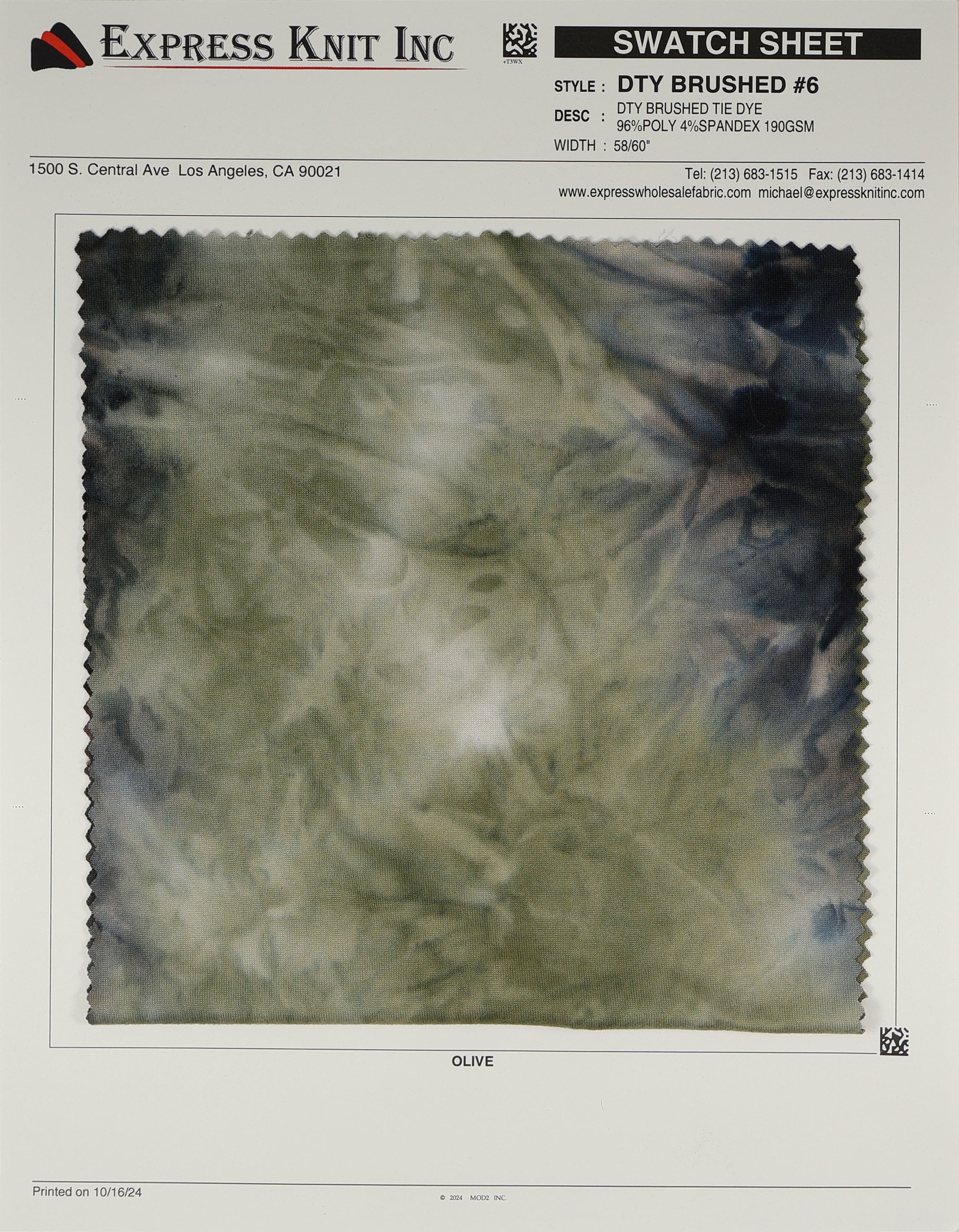 Dty Brushed Tie Dye #6 - Express Wholesale Fabric