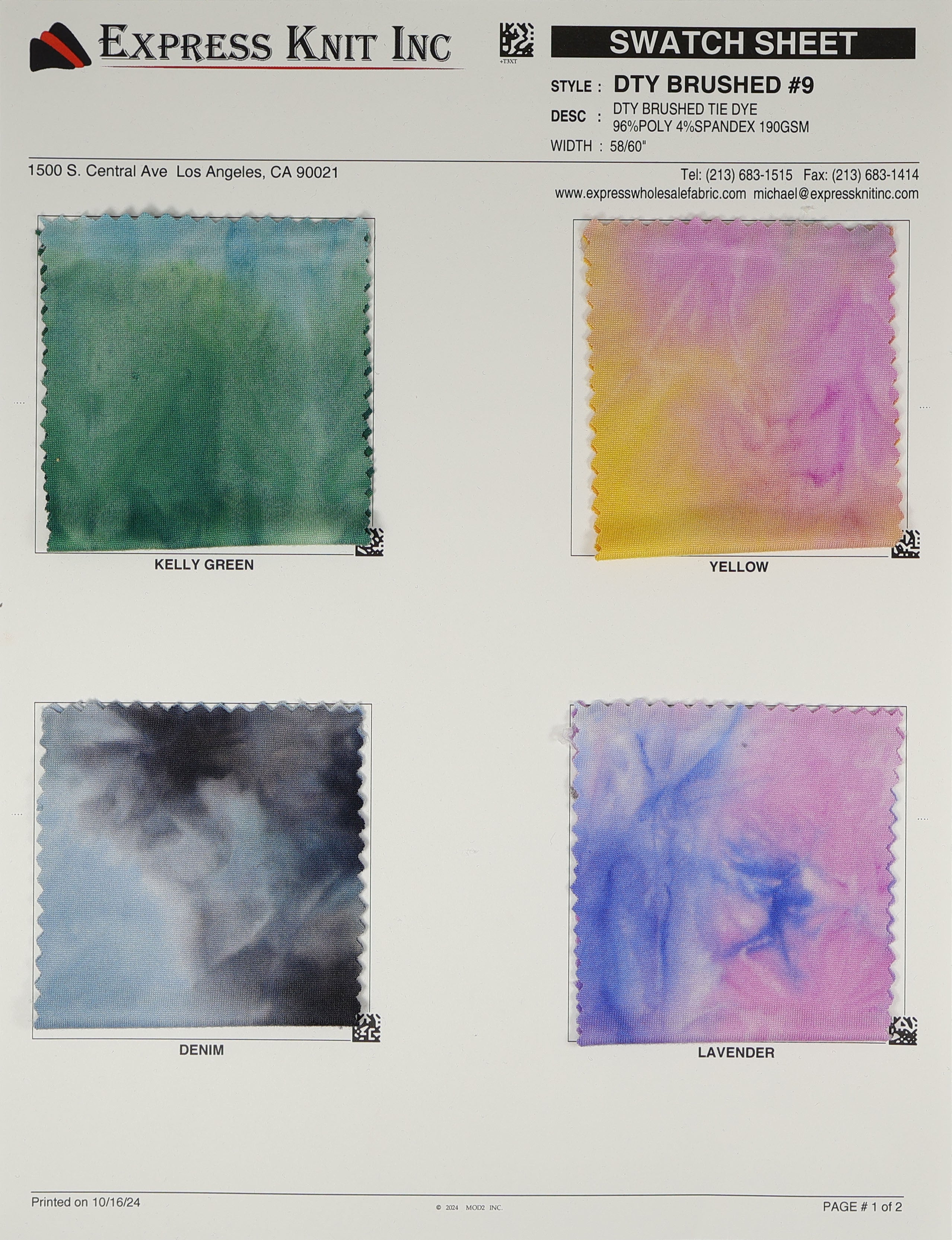 Dty Brushed Tie Dye #9 - Express Wholesale Fabric