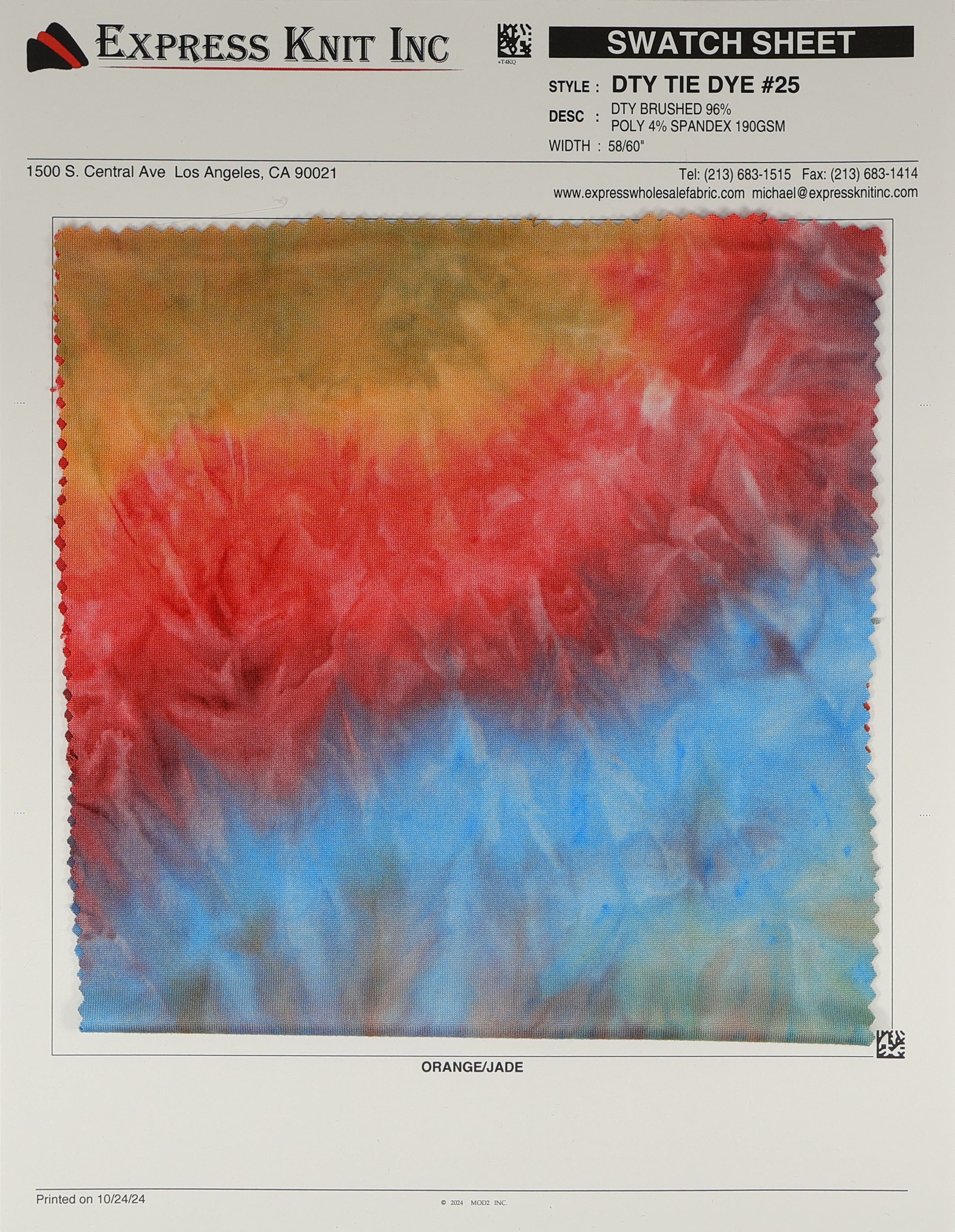 Dty Brushed Tie Dye #25 - Express Wholesale Fabric