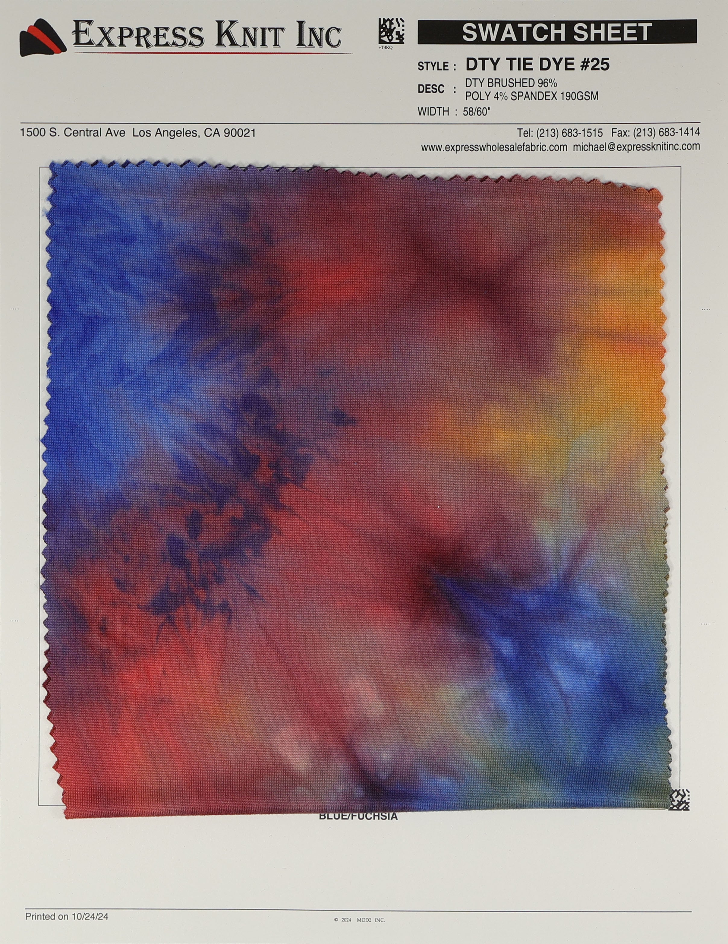 Dty Brushed Tie Dye #25 - Express Wholesale Fabric