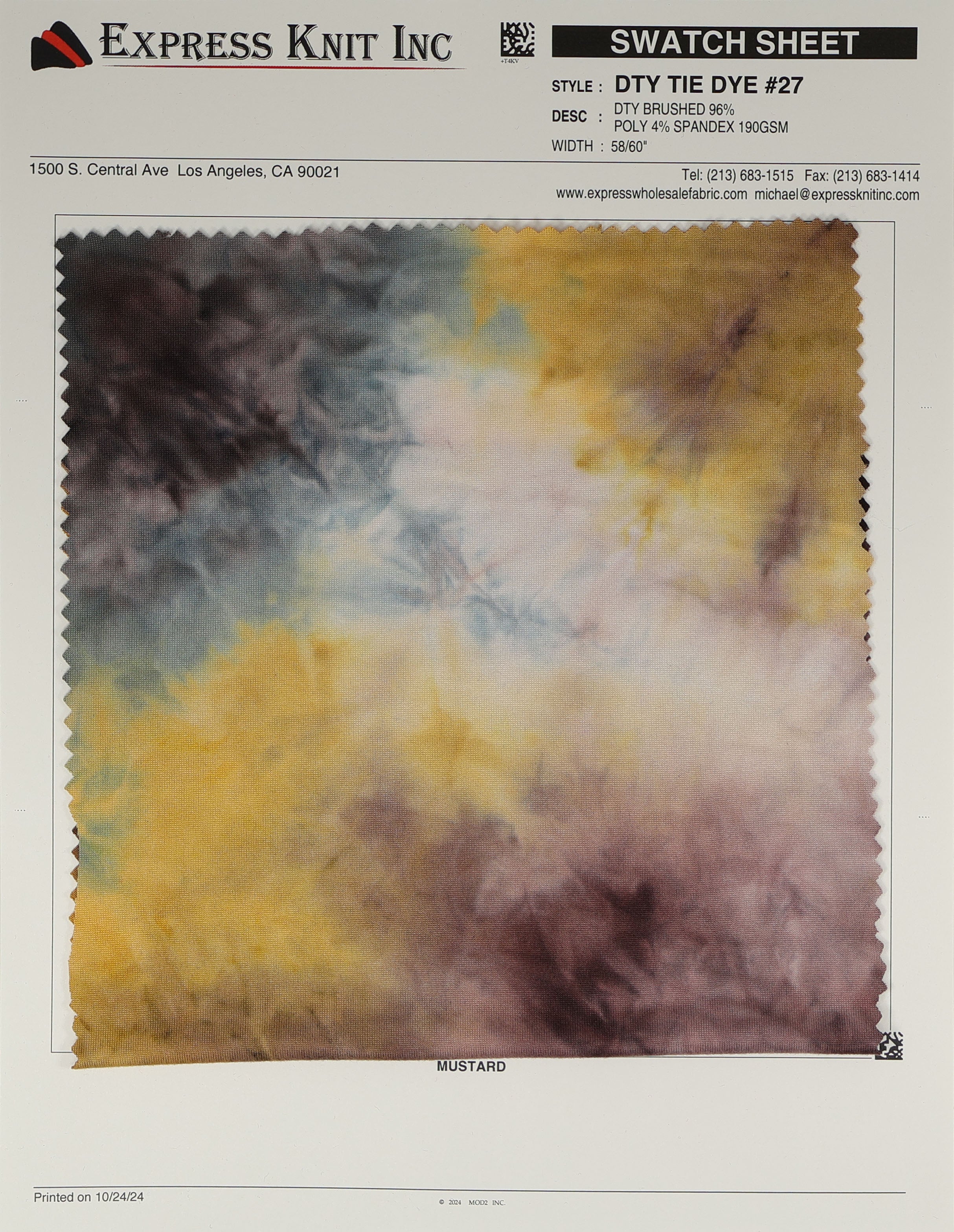 Dty Brushed Tie Dye #27 - Express Wholesale Fabric