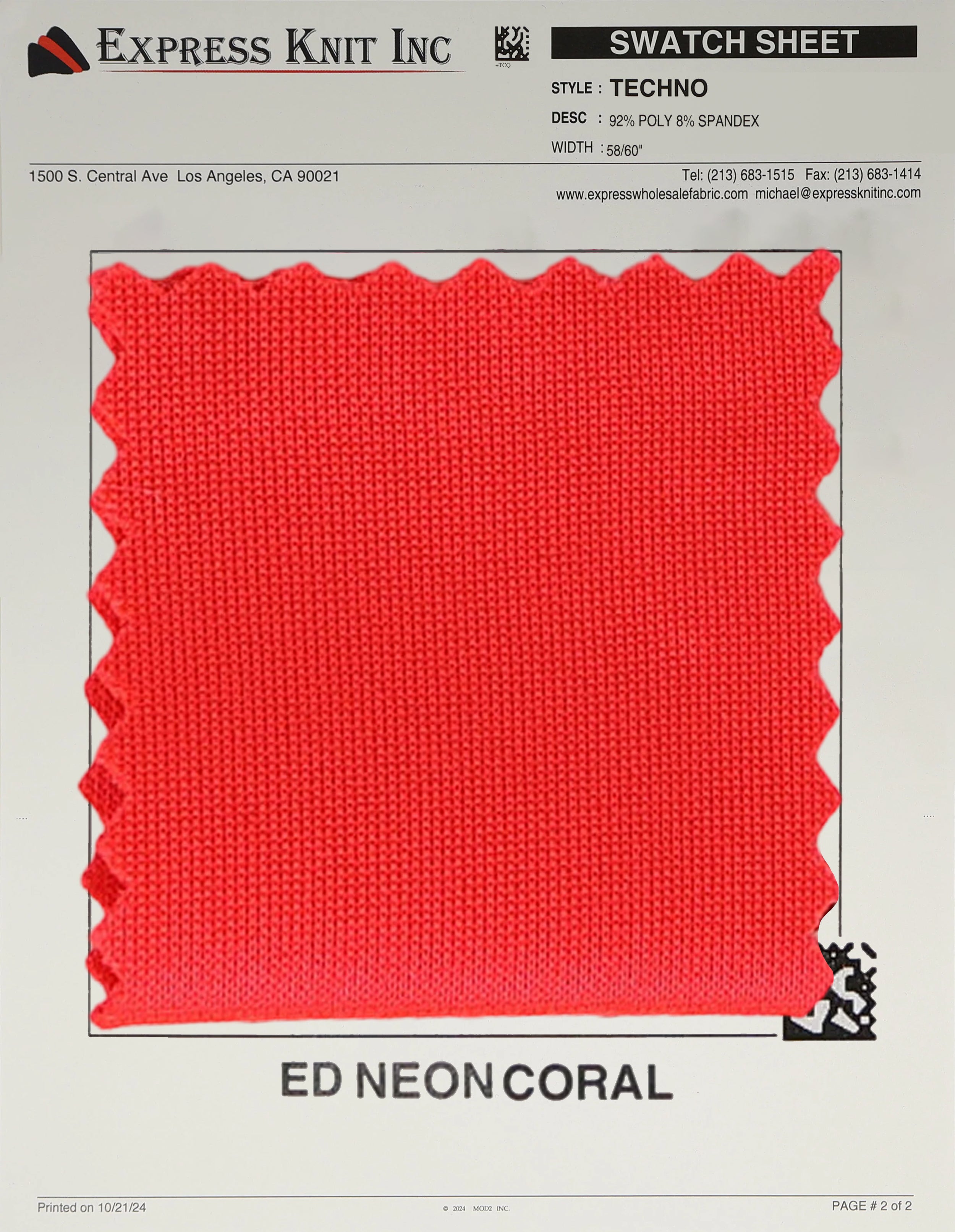 Techno Solid Knit Fabric - Express Wholesale Fabric