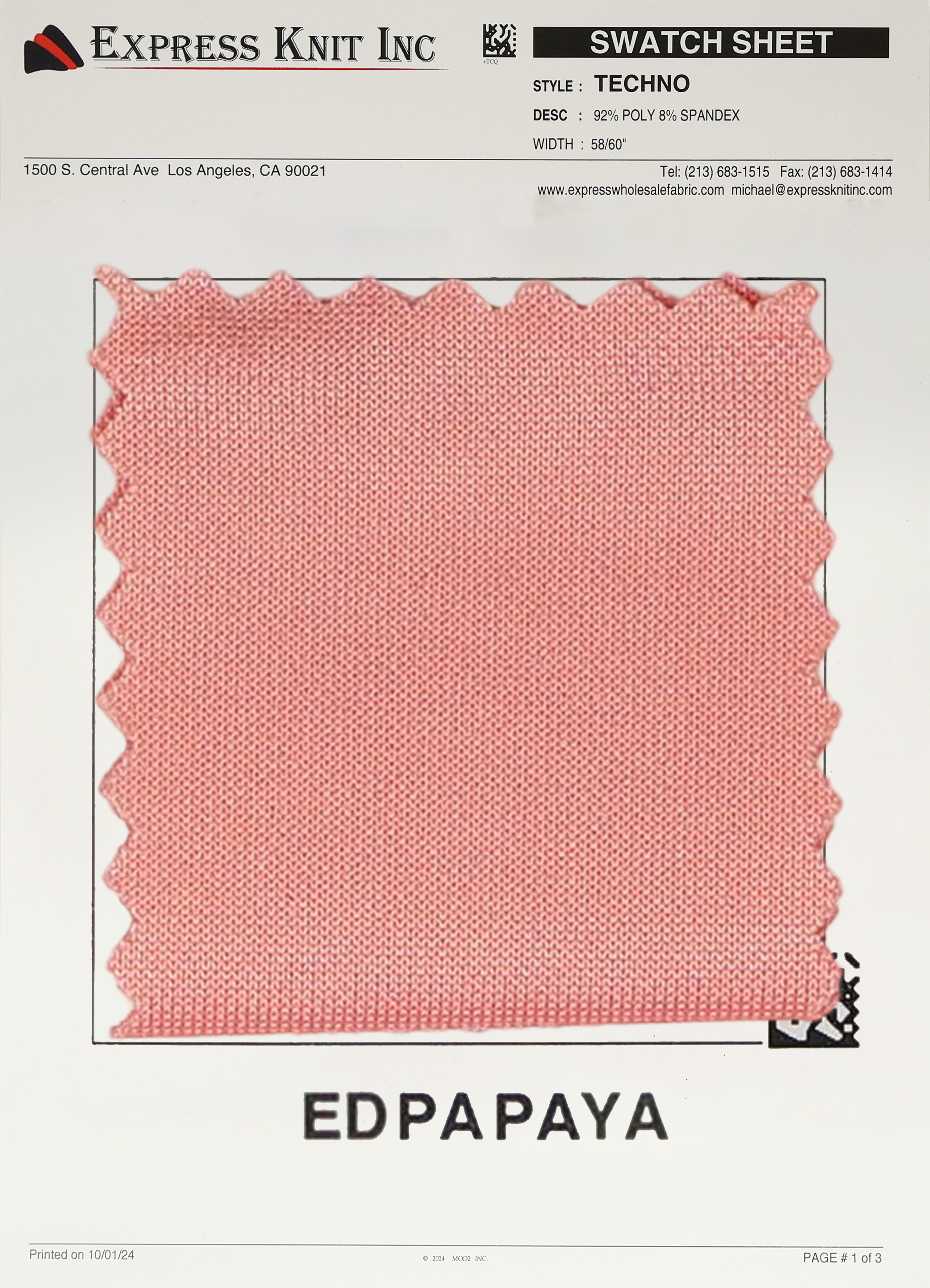 Techno Solid Knit Fabric - Express Wholesale Fabric