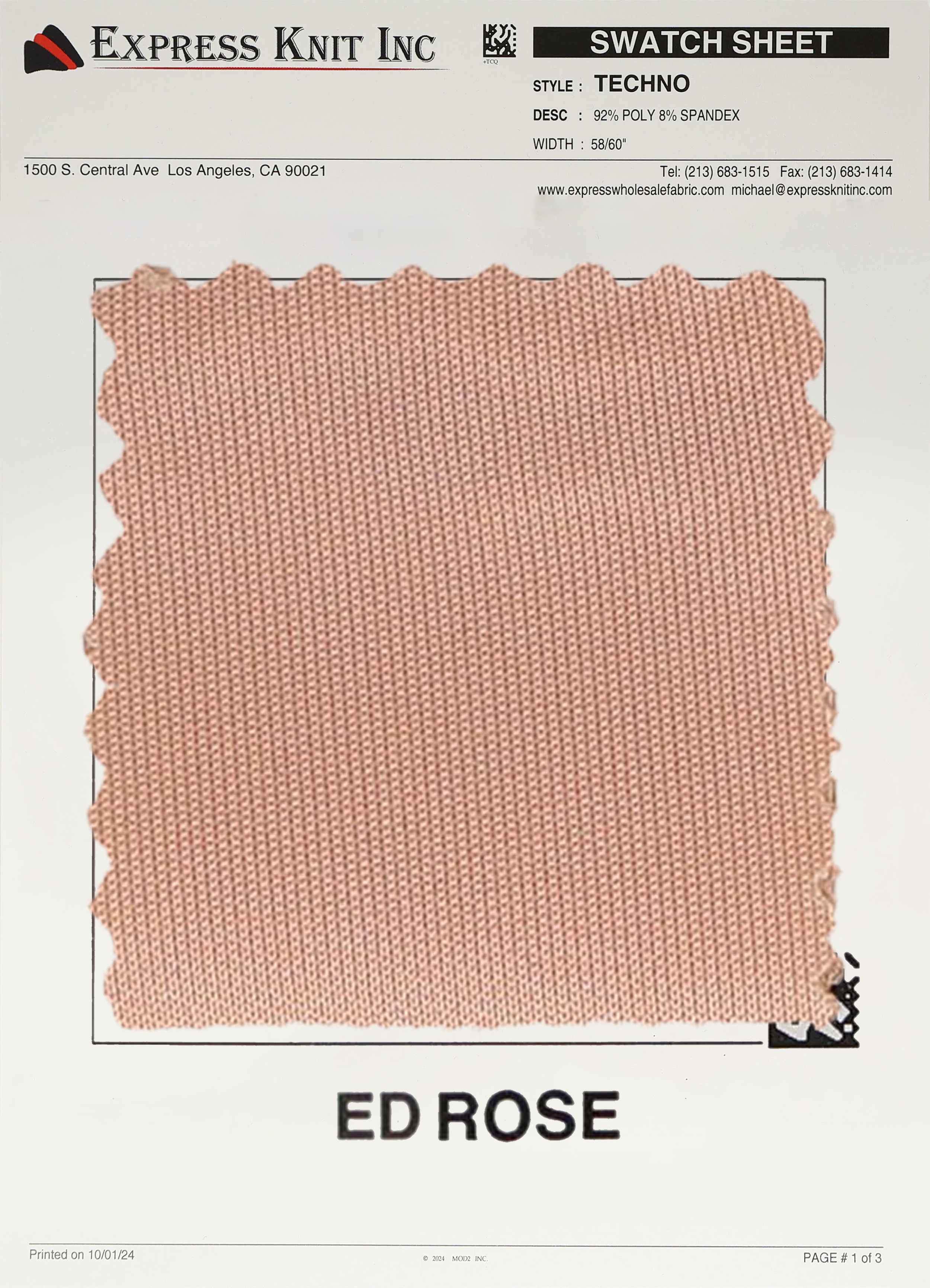 Techno Solid Knit Fabric - Express Wholesale Fabric