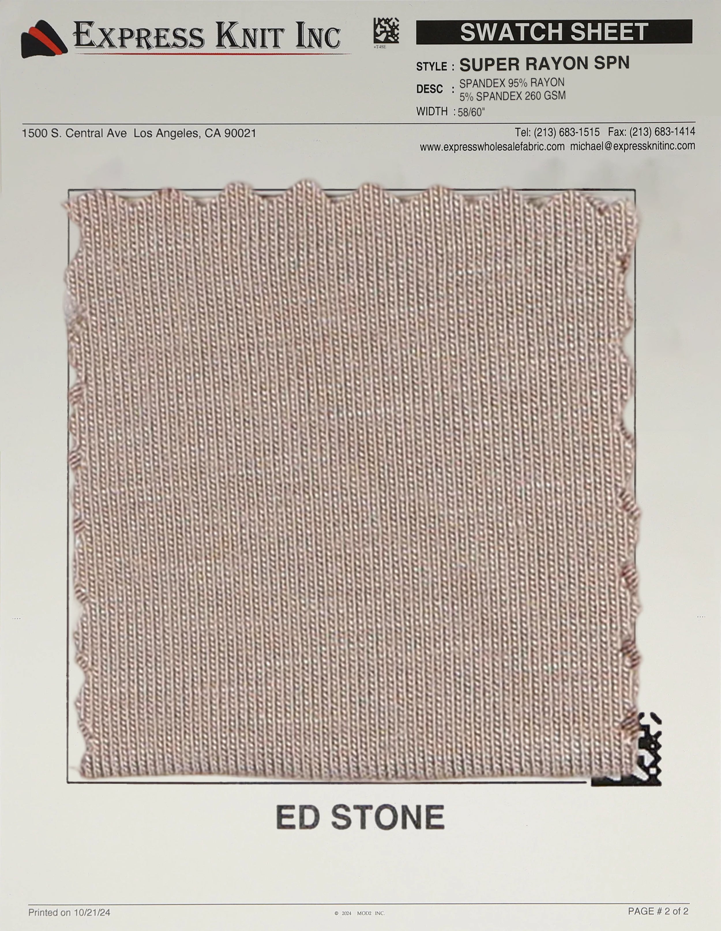 Super Rayon Spandex - Express Wholesale Fabric