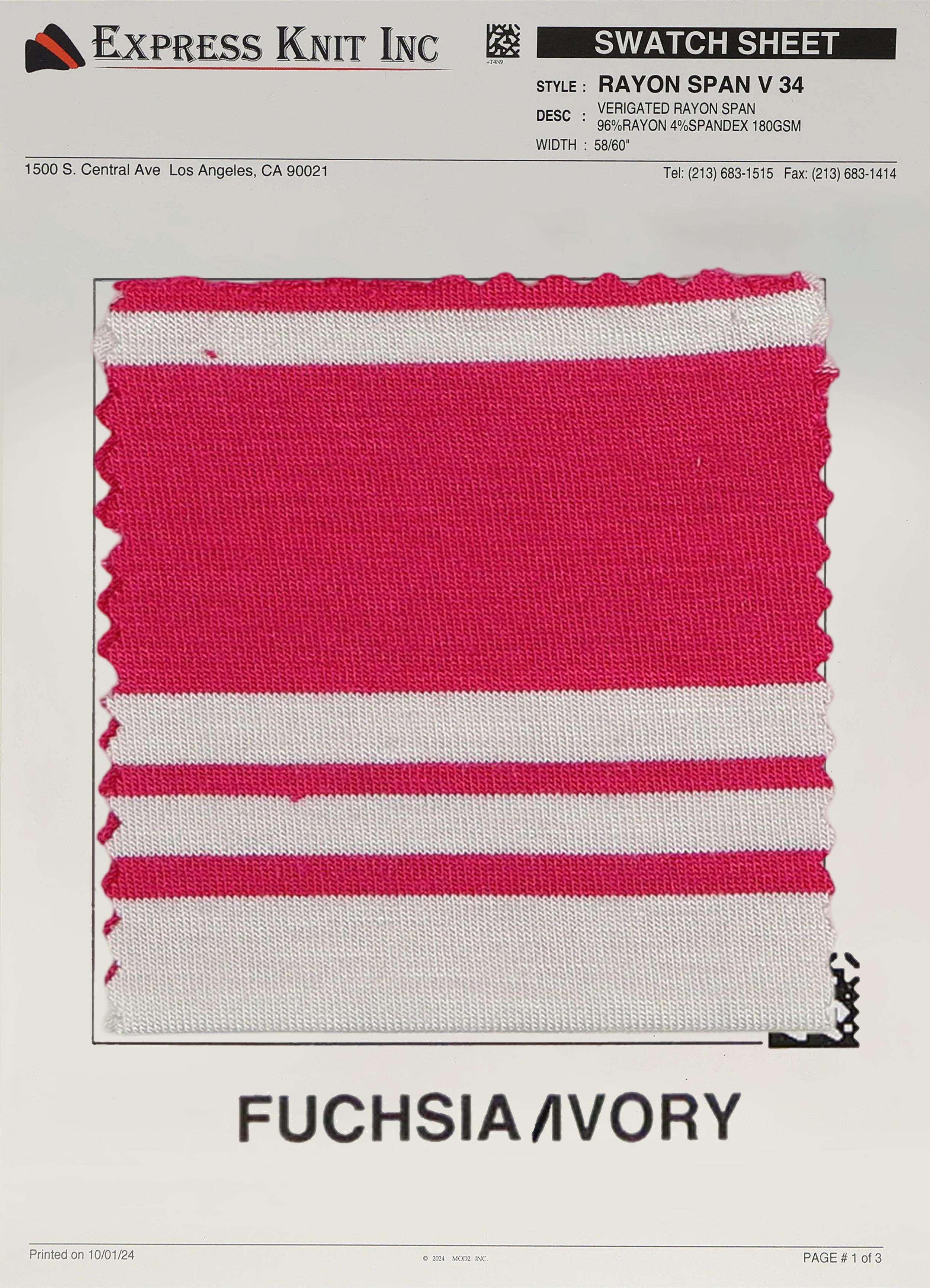 Rayon Spandex Variegated Stripes - Express Wholesale Fabric