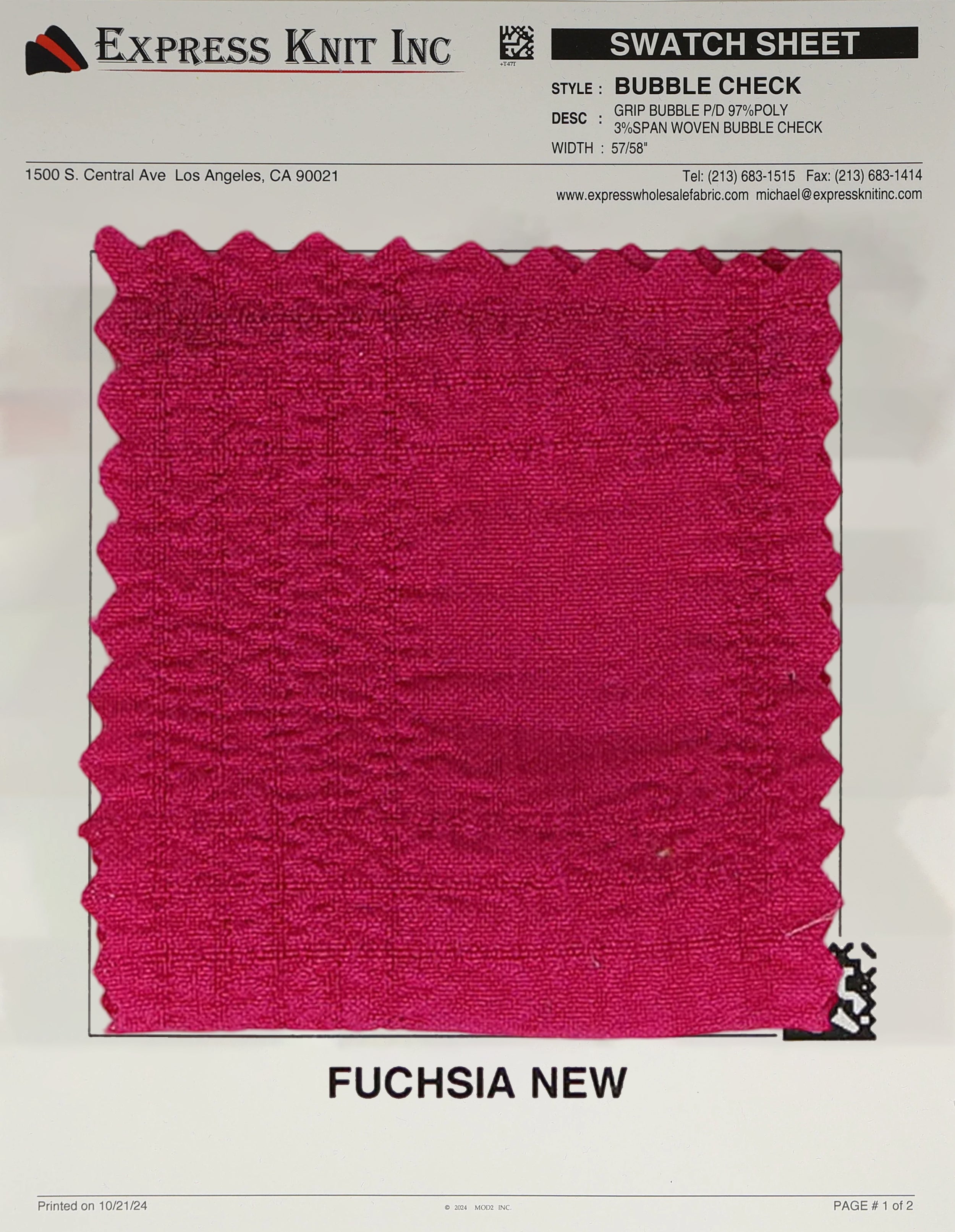 Bubble Check (need gsm) - Express Wholesale Fabric