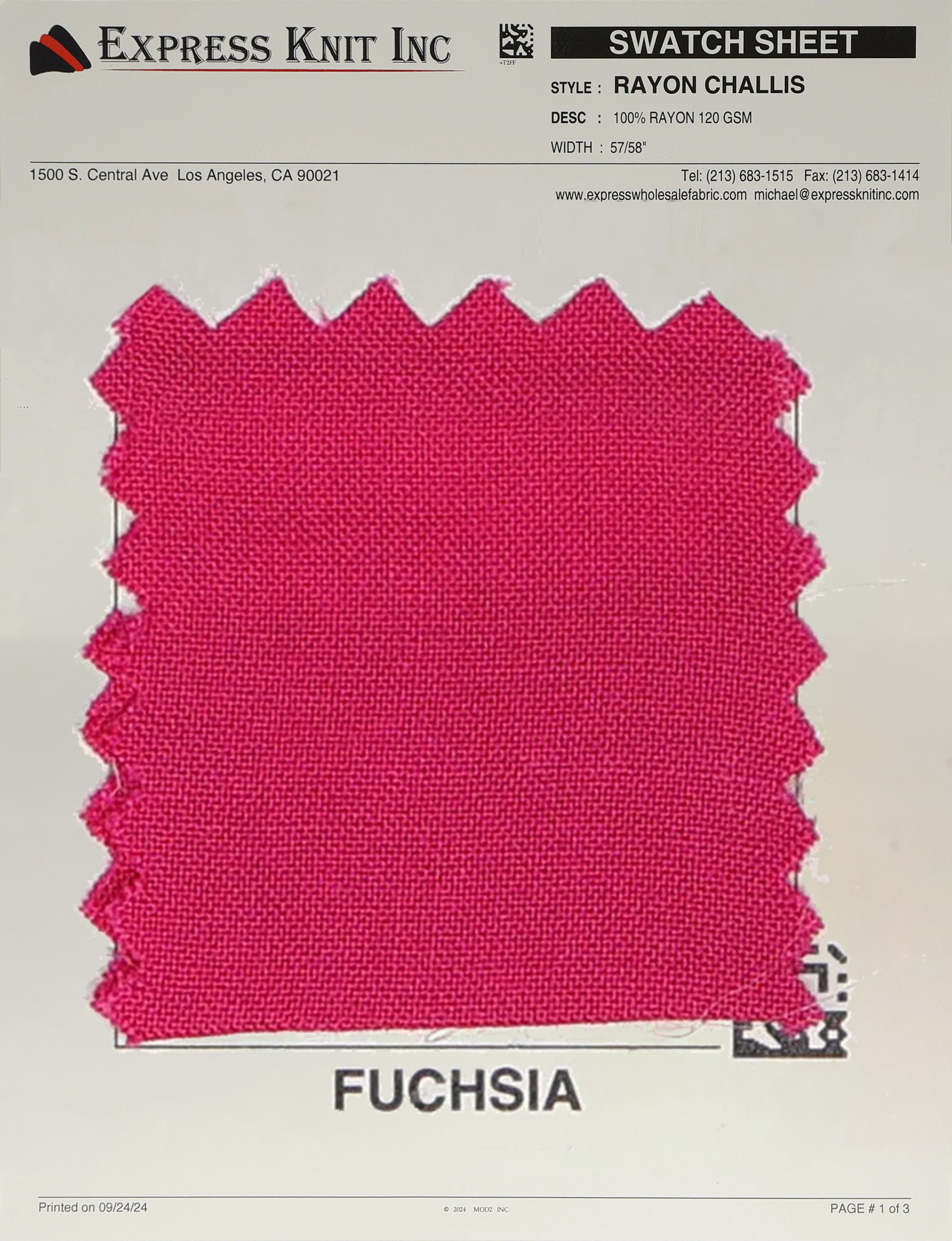 Rayon Challis Fabric - Express Wholesale Fabric