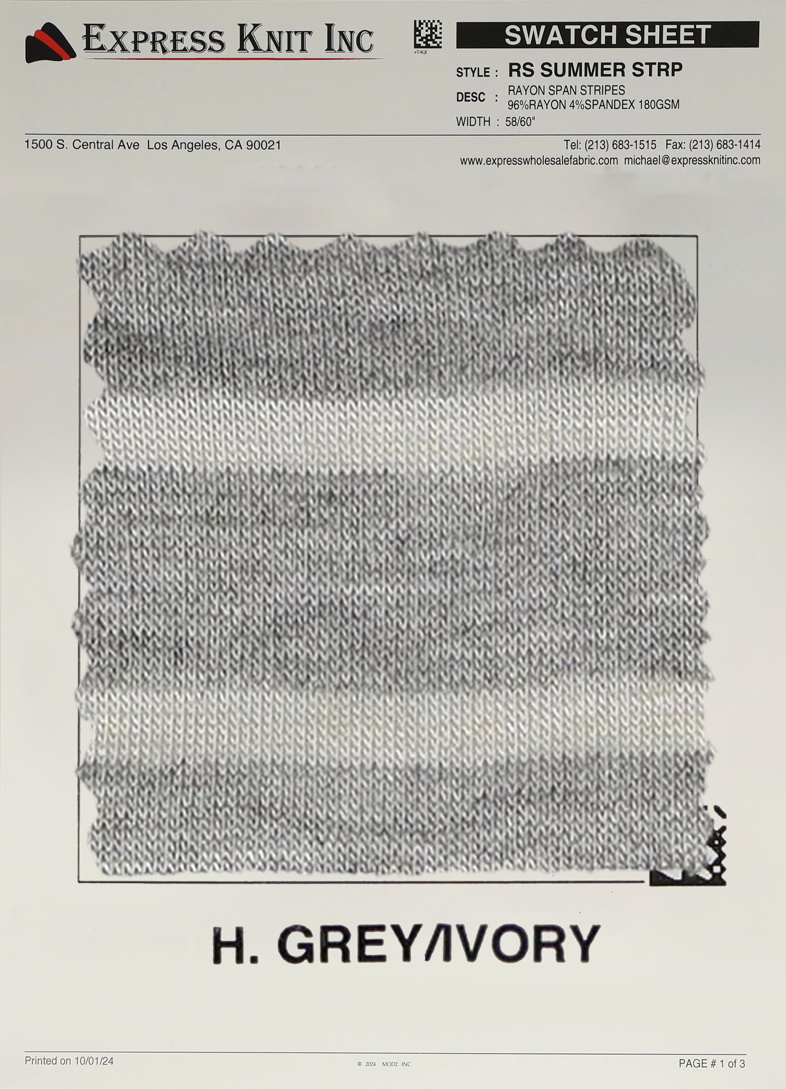 Rayon Spandex Summer Stripes - Express Wholesale Fabric