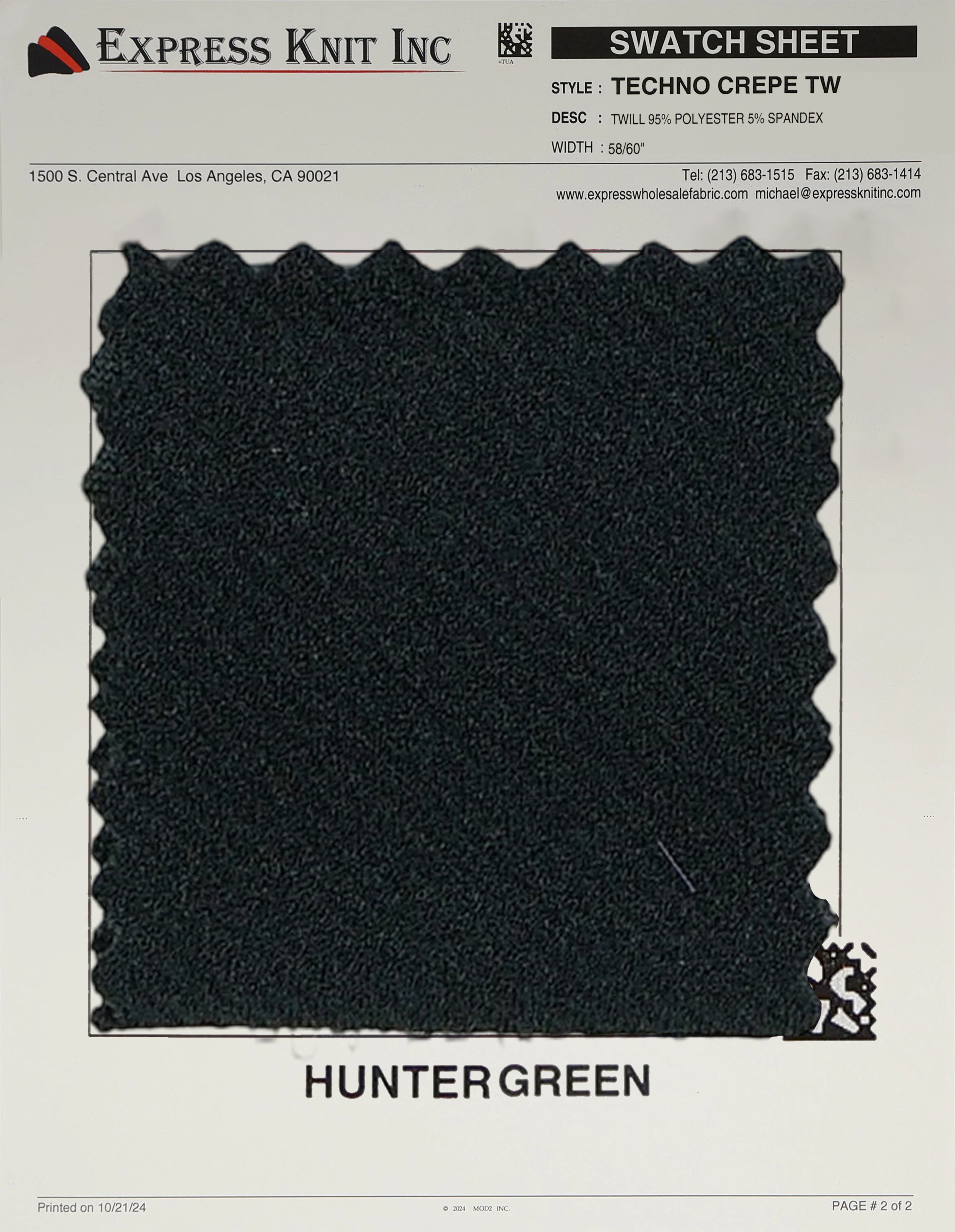 Techno Crepe Twill - Express Wholesale Fabric