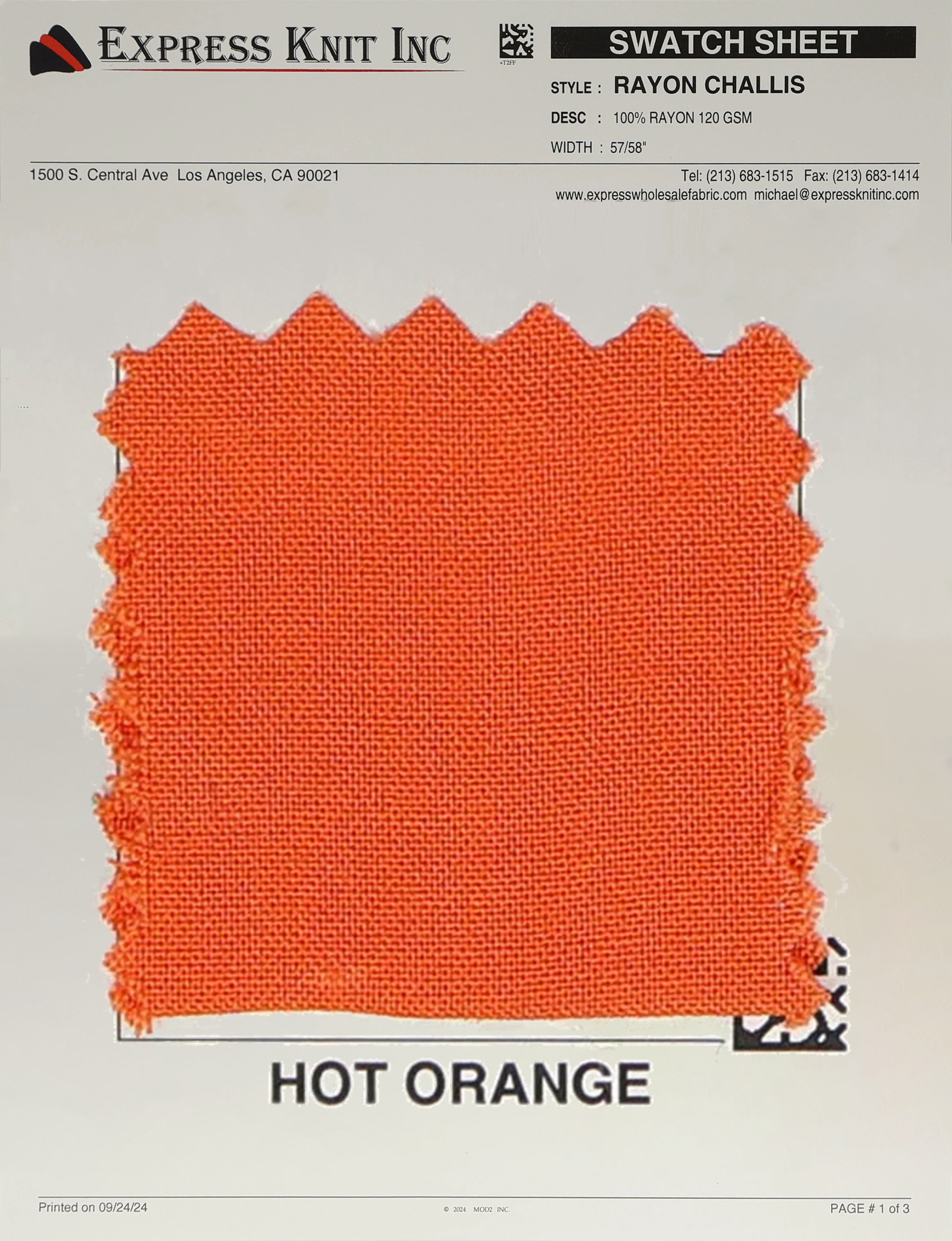 Rayon Challis Fabric - Express Wholesale Fabric