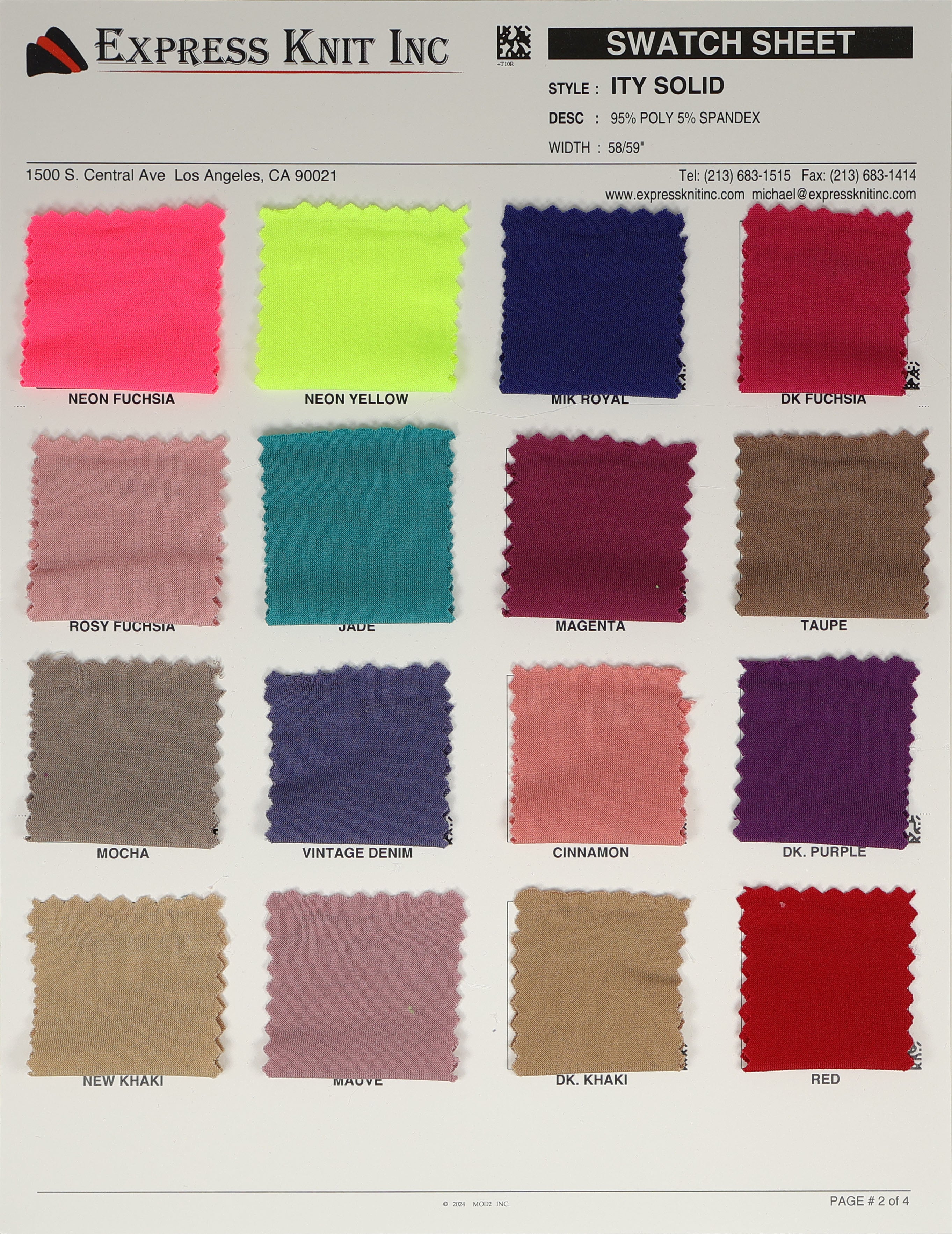 ITY Knit Solid Fabric - Express Wholesale Fabric