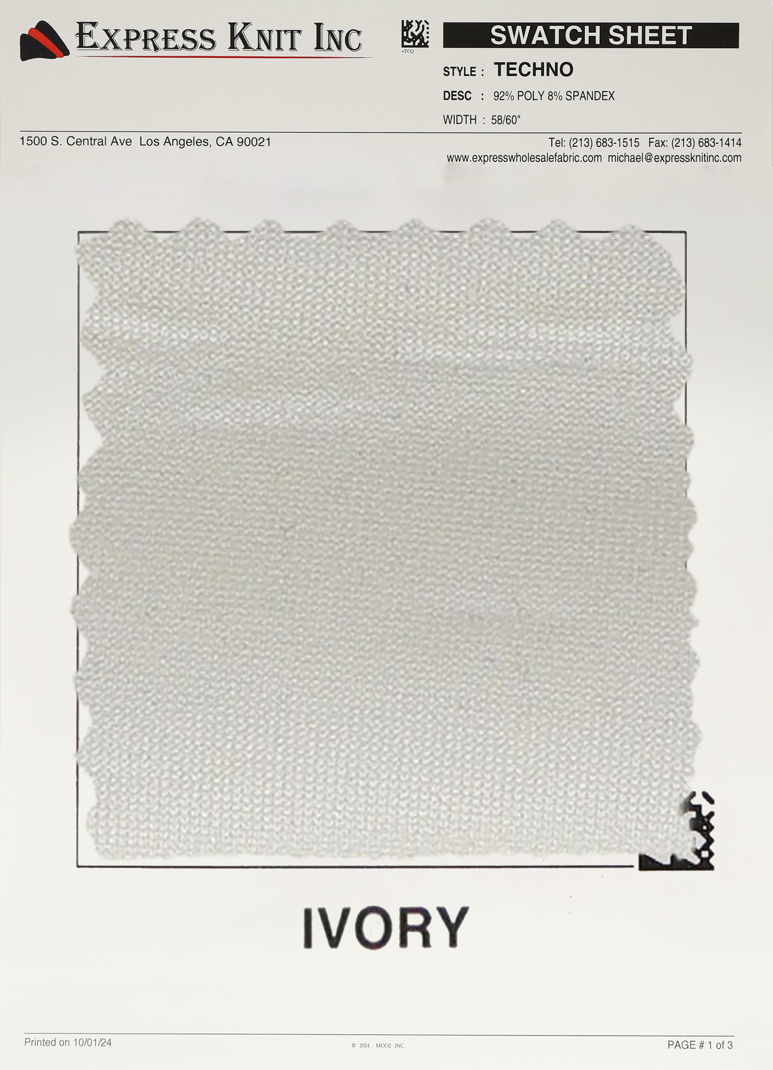 Techno Solid Knit Fabric - Express Wholesale Fabric