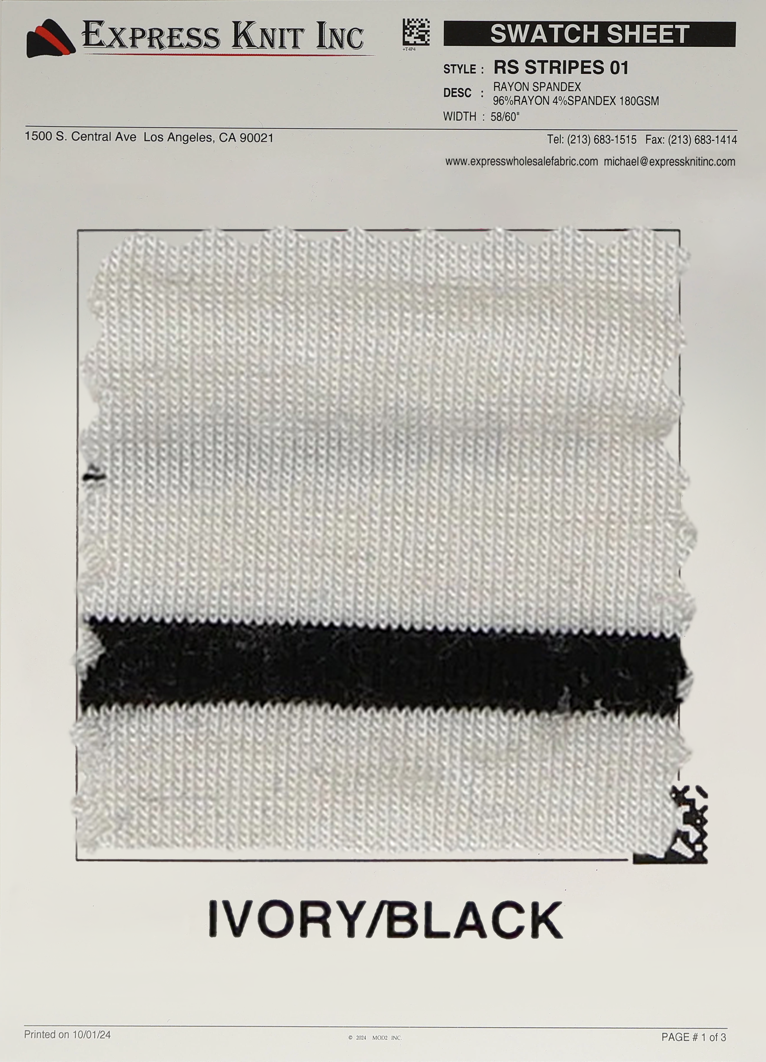 Rayon Spandex Stripes - Express Wholesale Fabric