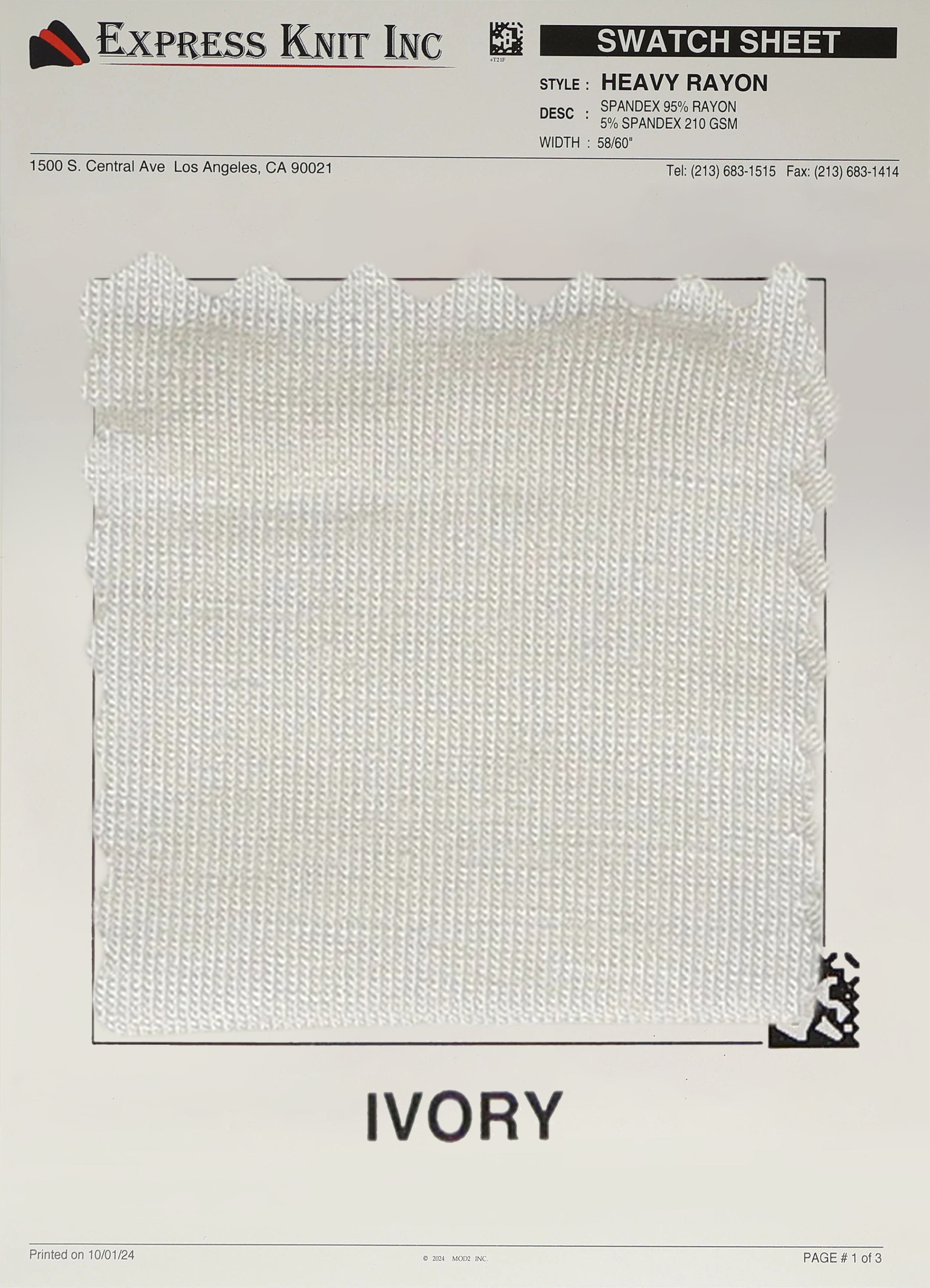 Heavy Rayon Spandex Fabric - Express Wholesale Fabric