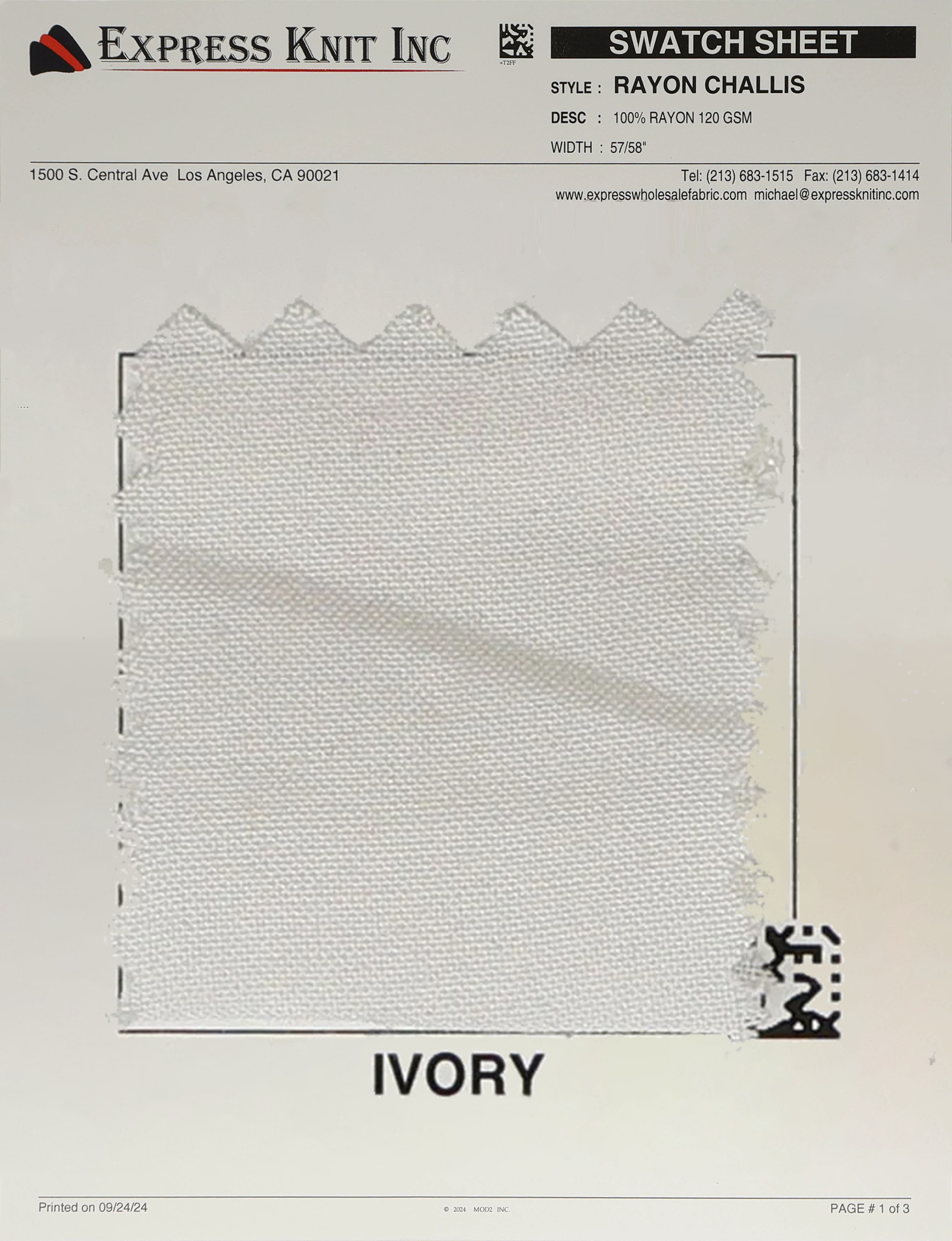 Rayon Challis Fabric - Express Wholesale Fabric