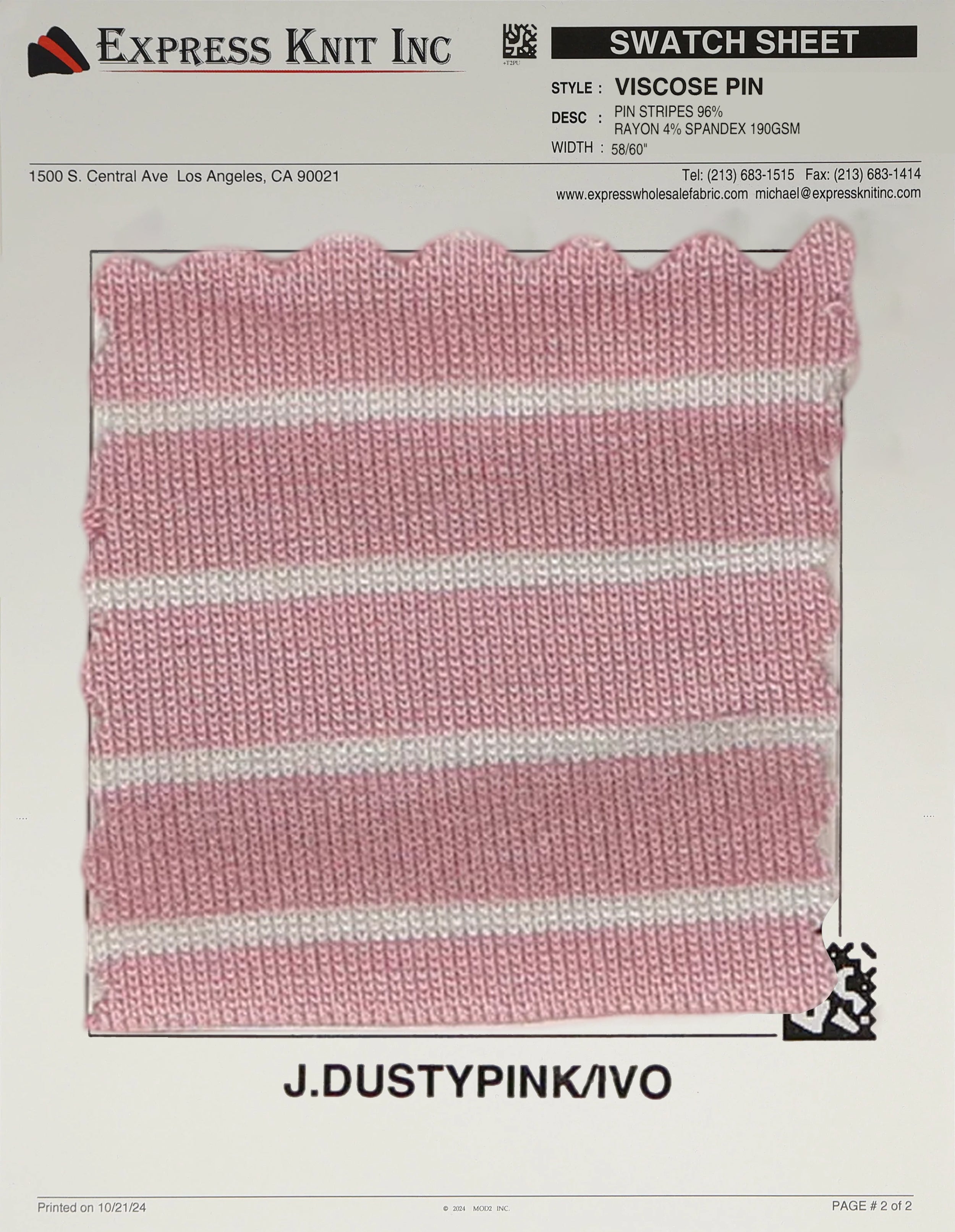 Viscose Pin Stripes - Express Wholesale Fabric