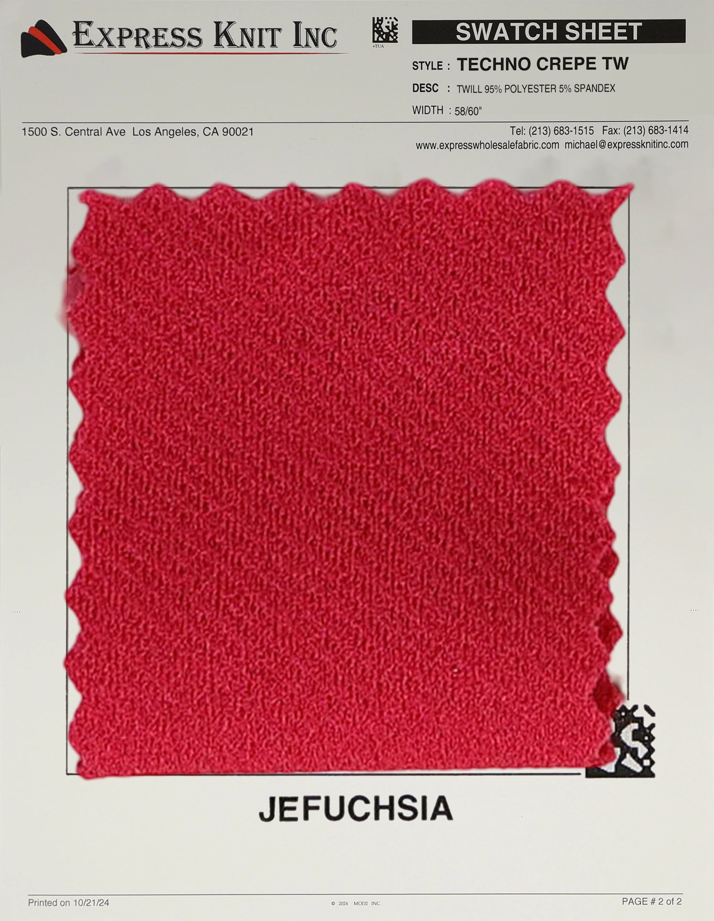 Techno Crepe Twill - Express Wholesale Fabric